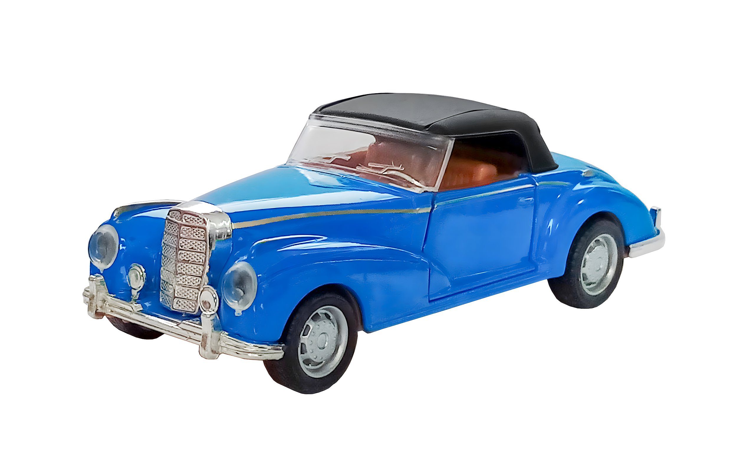 Welly Modellauto Retro Auto Modell mit Rückzug 1:38 Modellauto Metall 50 (Blau zu), Spielzeugauto