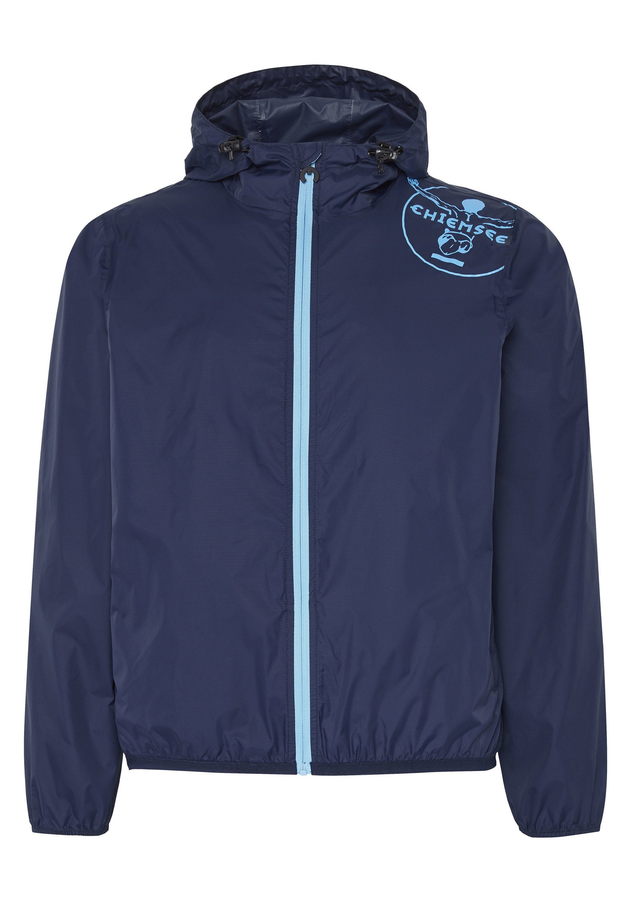 Chiemsee Outdoorjacke Regenjacke mit Jumper-Motiv und Taschen-Funktion 1 dunkel blau