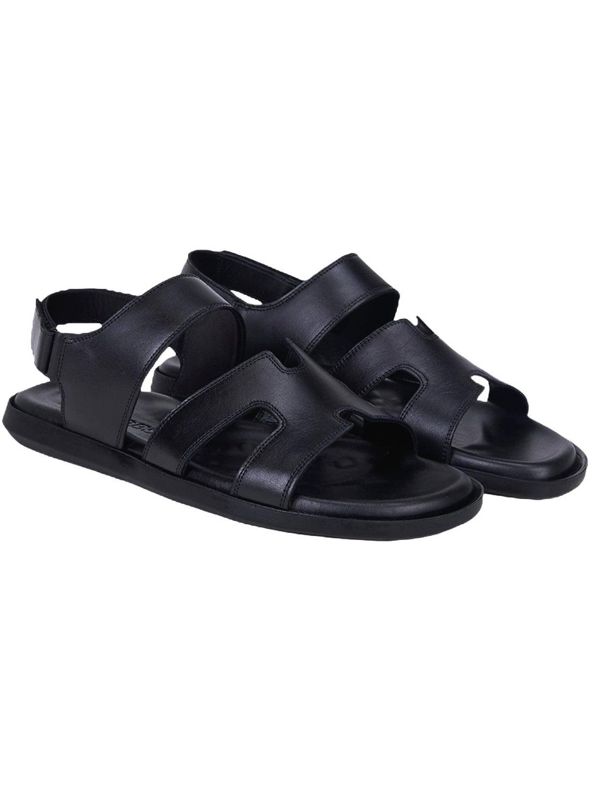 Desa DESA Herren-Ledersandalen mit Klettverschluss Badezehentrenner