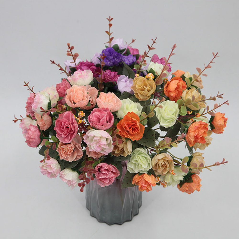 Kunstblumenstrauß künstliche Seide Rose Bouquet,Künstliche Blumen  Arrangement, EBUY, Höhe 310 cm