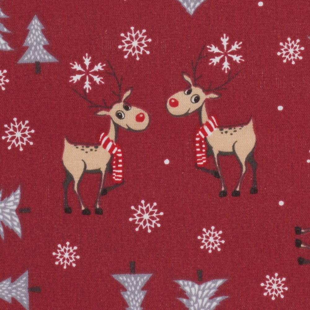 Thumbnail - VBS Stoff Red Nose Reindeer, 140cm breit, Meterware