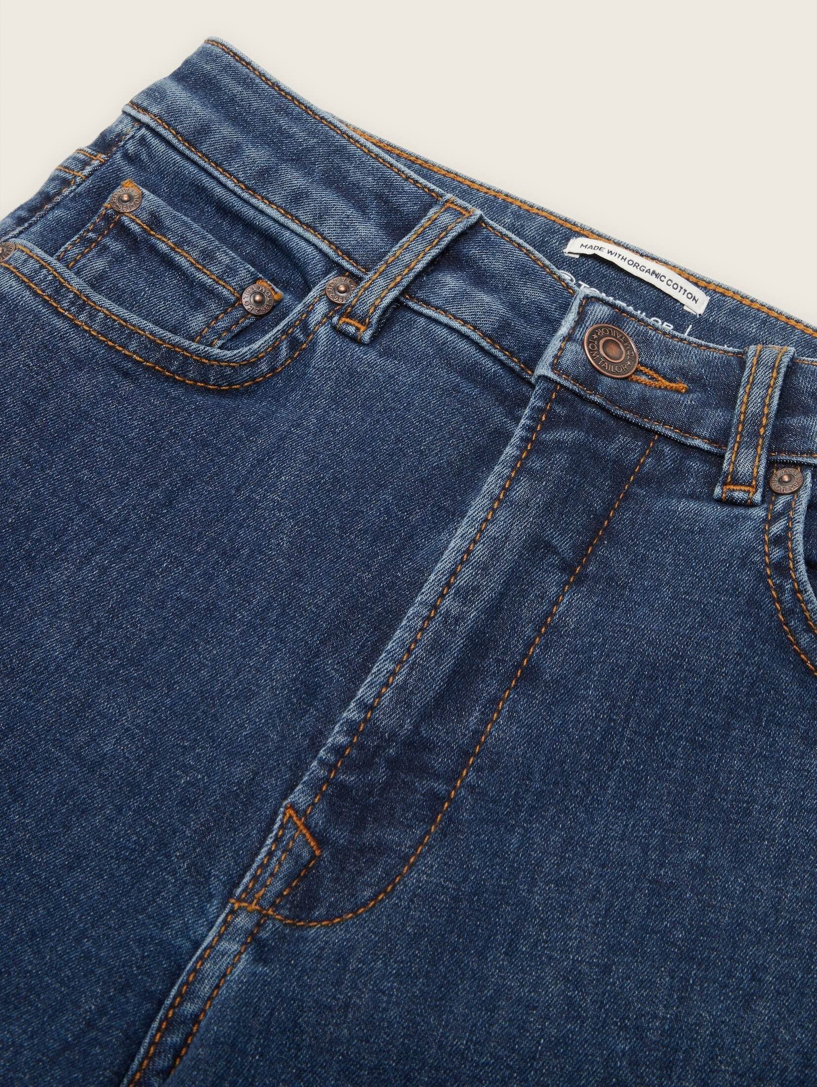 Leg Clean Stone 7/8-Jeans Blue Dark TAILOR Denim Jeans Wide TOM