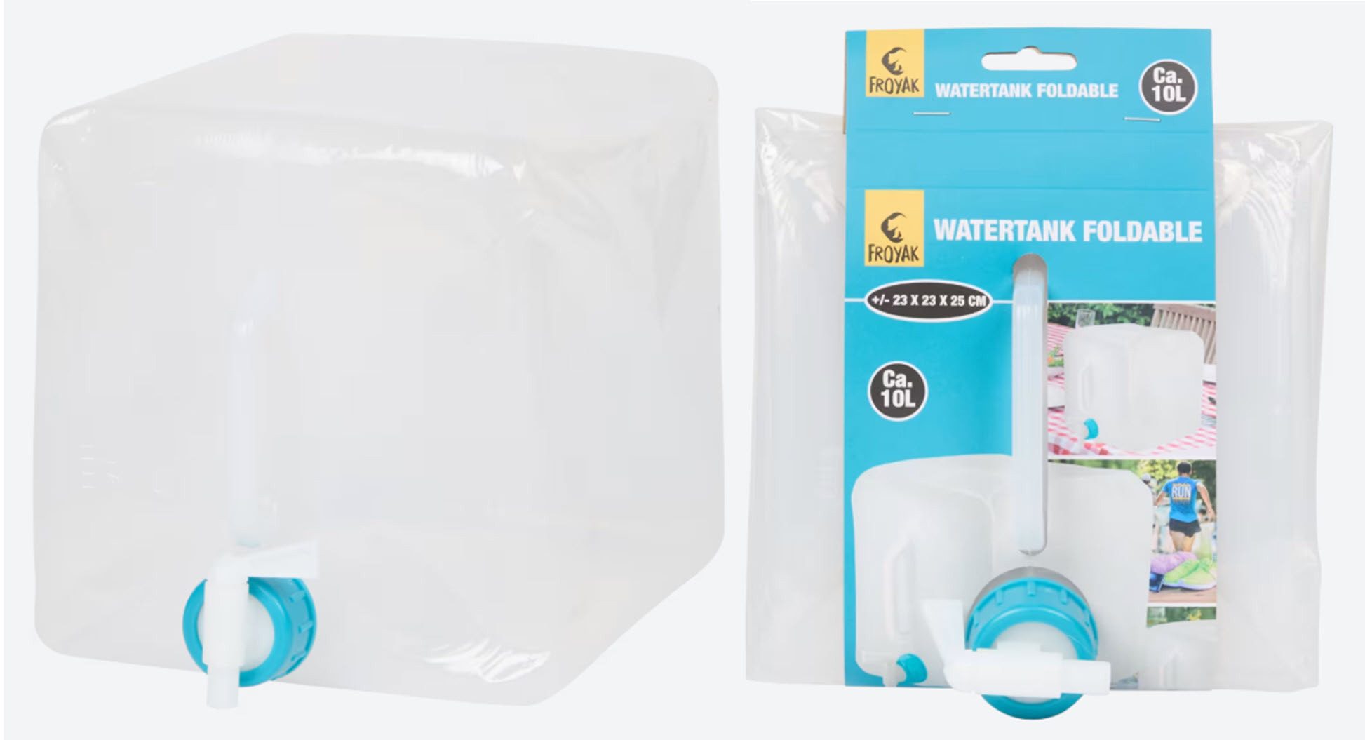 FROYAK Wassertank Wassertank 10 Liter mit Hahn ausklappbar Watertank (1 St)