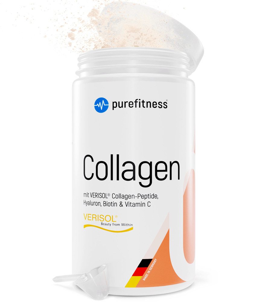 Purefitness Kollagen Pulver Komplex mit Verisol Коллажи Peptide 450g,45 Portionen Pulver