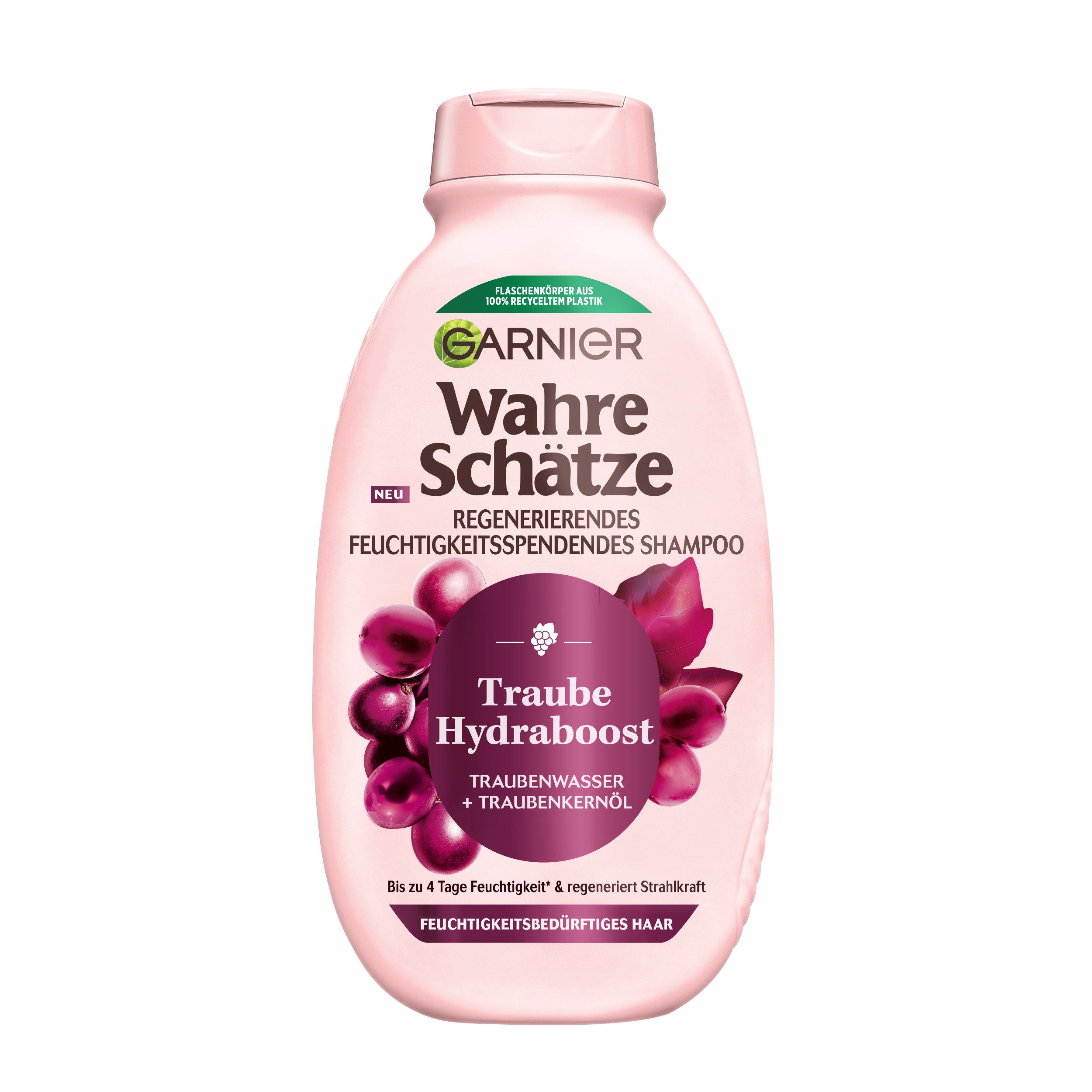 GARNIER Haarshampoo WAHRE SCHÄTZE TRAUBE HYDRABOOST SHAMPOO, 6er Pack, für feuchtigkeitsbedürftiges Haar, mit Traubenwasser und Traubenkernöl