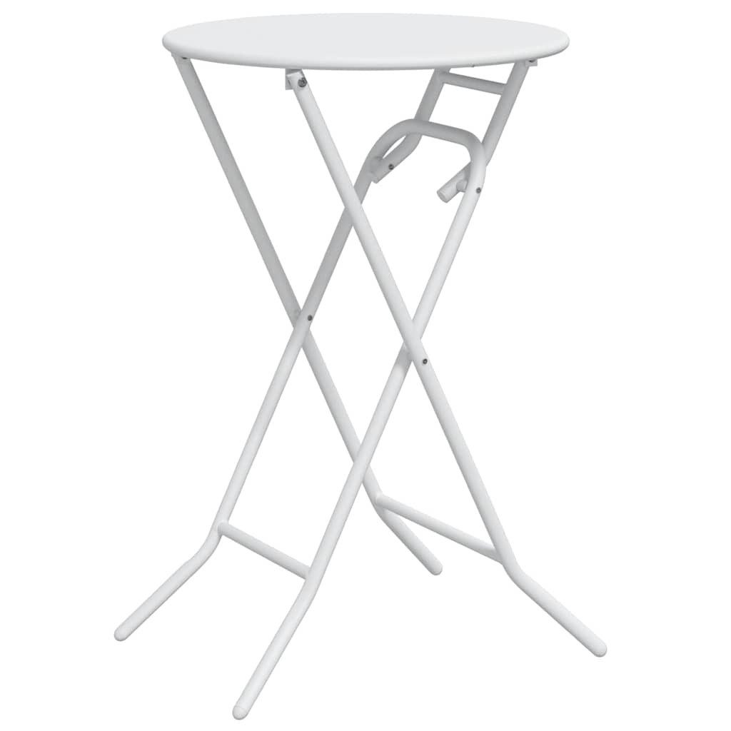vidaXL Gartentisch Gartentisch Weiß 50 x 50 x 72 cm Metall (1-St)