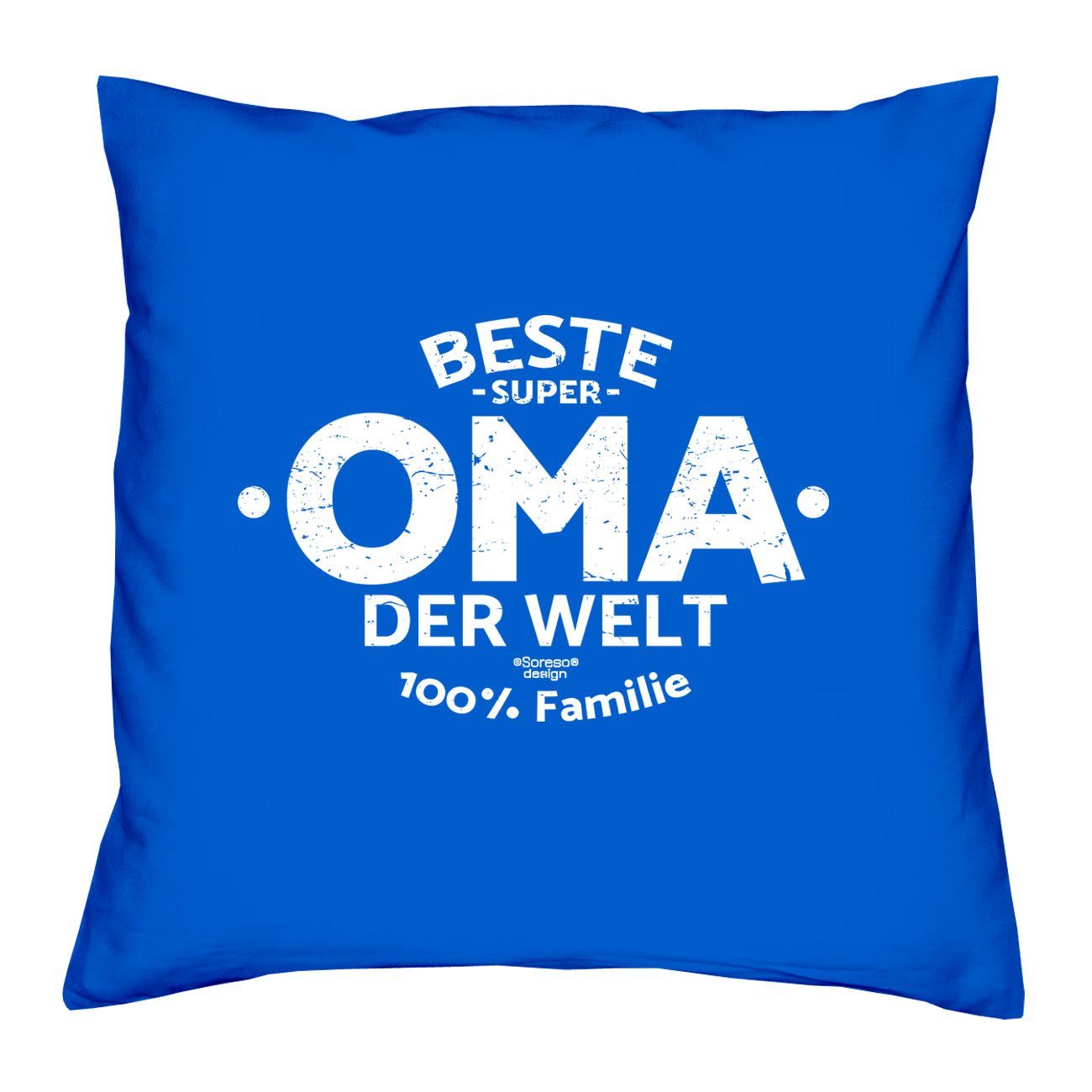 royal-blau Kissen & Sleep, der Muttertagsgeschenk Socken Sprüche Omatag Welt Dekokissen Beste Soreso® Oma Oma