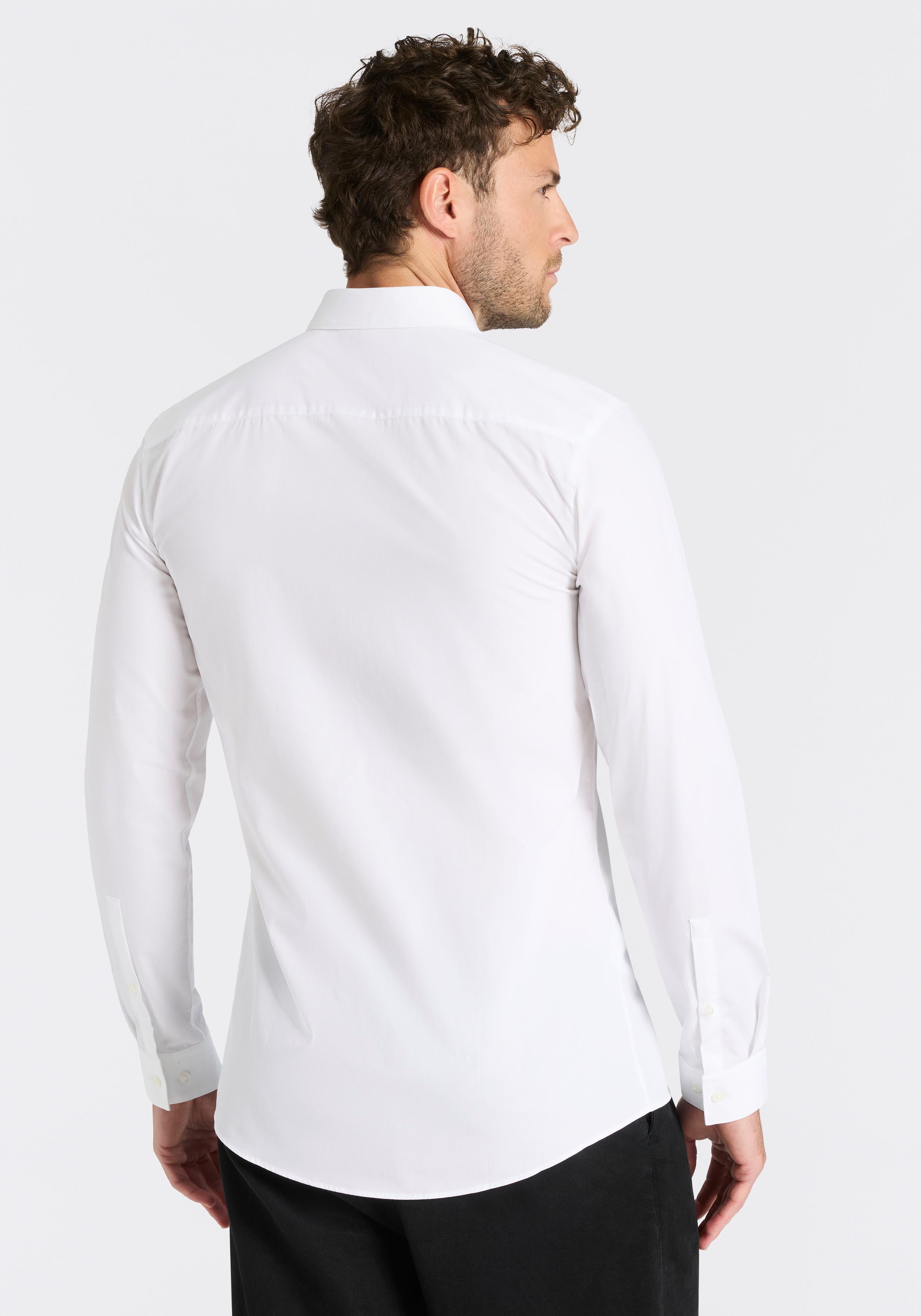HUGO Businesshemd Erondo Cutaway-Kragen, Extra slim fit, bügelleichte Qualität