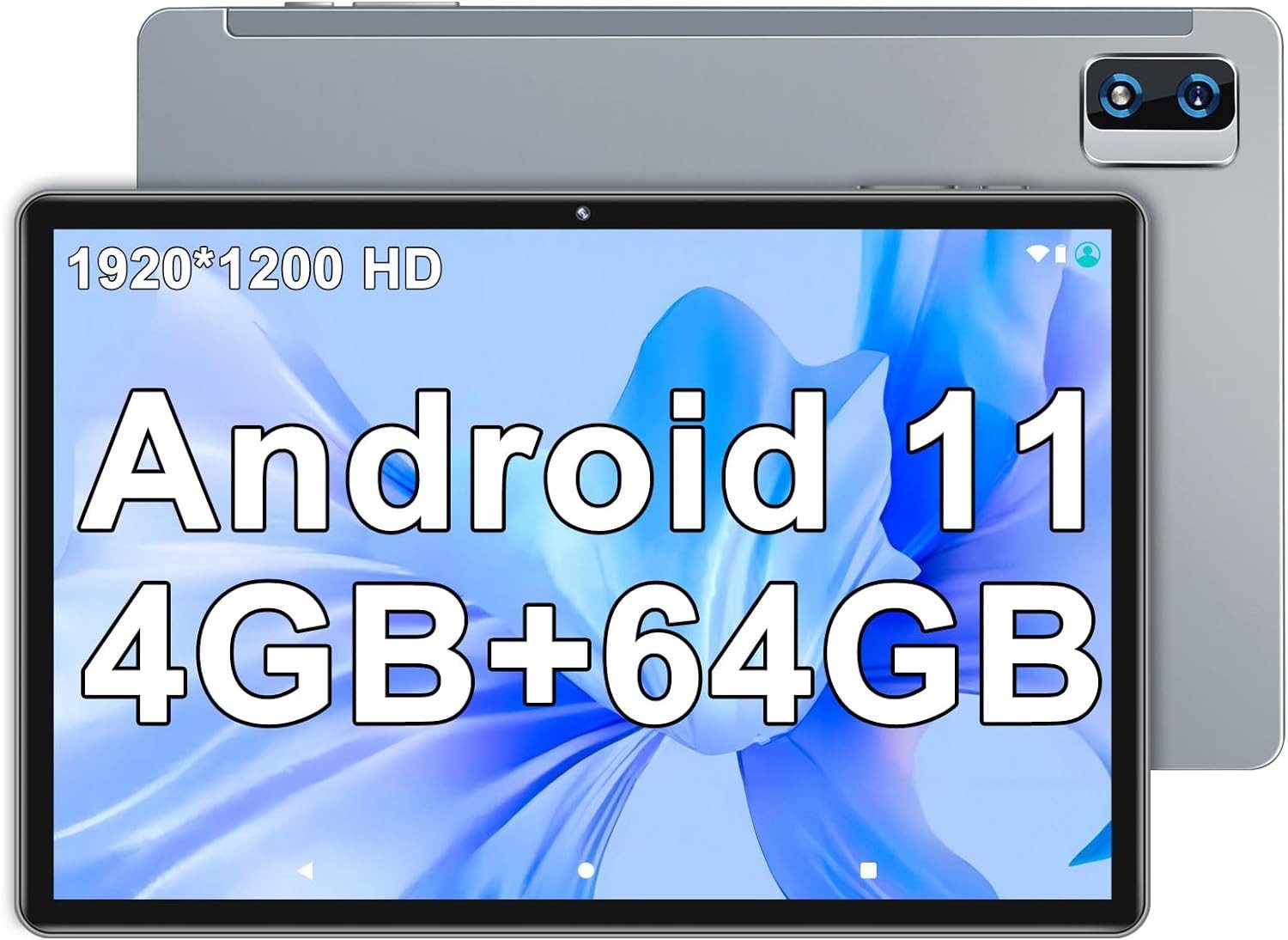 YESTEL Dünn und Leicht mit FHD 1920 x 1200 Pixel Tablet (10", 64 GB, Android, Octa-Core, Bluetooth, Wi-Fi, 8000 mAh Akku und 5 MP + 13 MP)