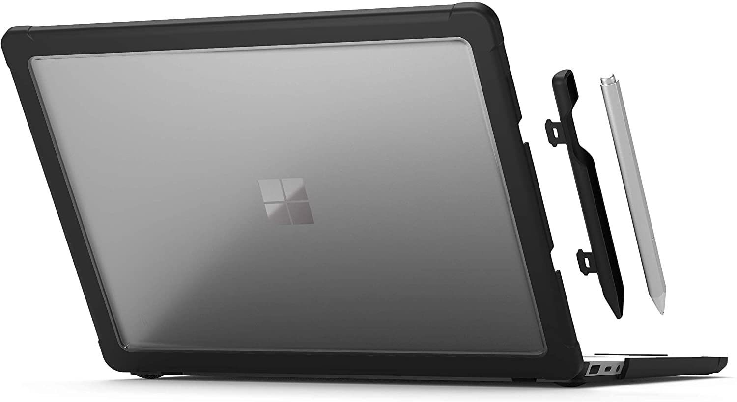 STM Laptop-Hülle Dux Case Microsoft Surface Laptop 34,29 cm (13,5 Zoll),  Schutzhülle mit Surface Pen Halterung I Transparente Rückseite I Gummifüße  I Designed for Surface