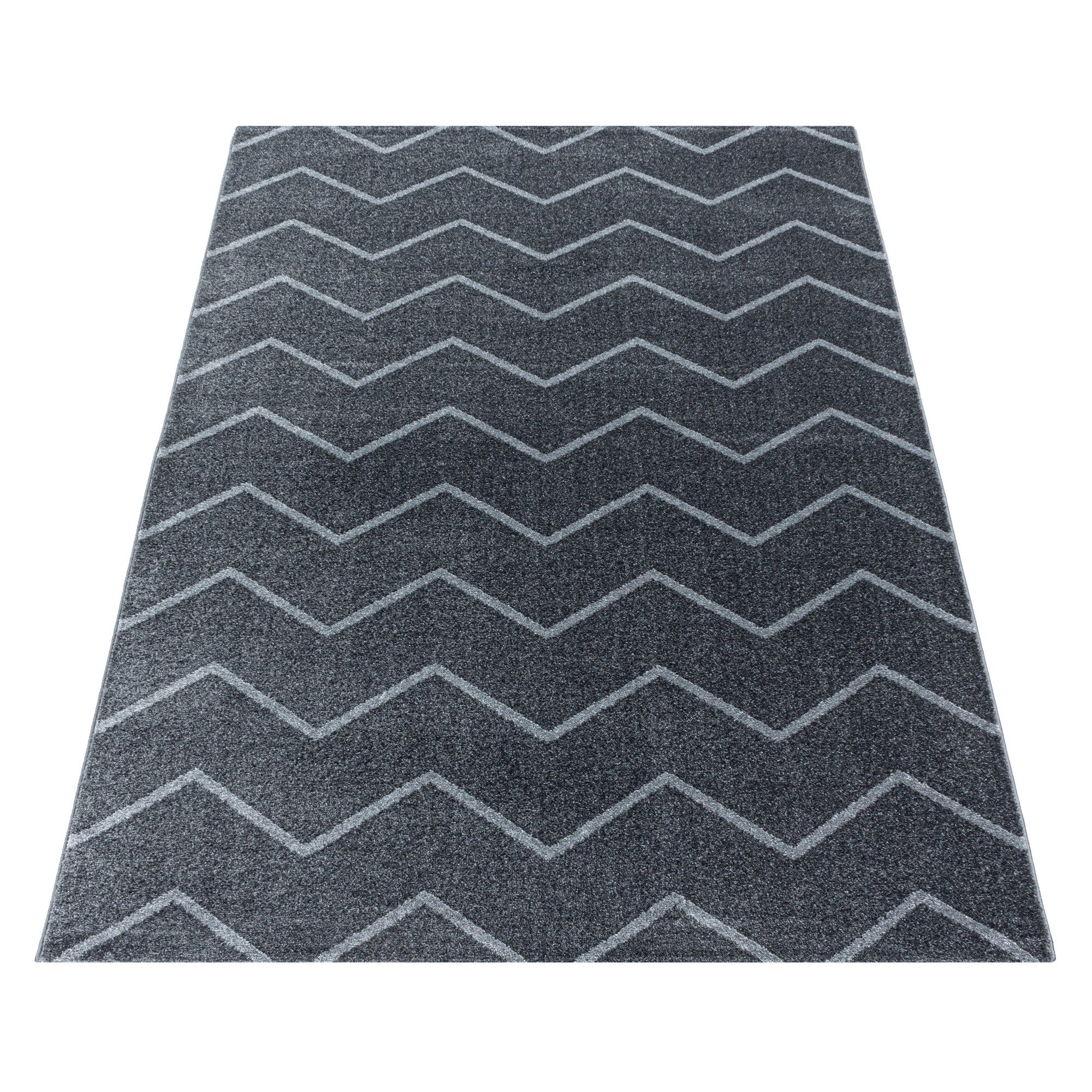 Carpettex Frisé-Teppich Chevron-Design, Läufer, Höhe: 11 mm, Modern Kurzflo günstig online kaufen