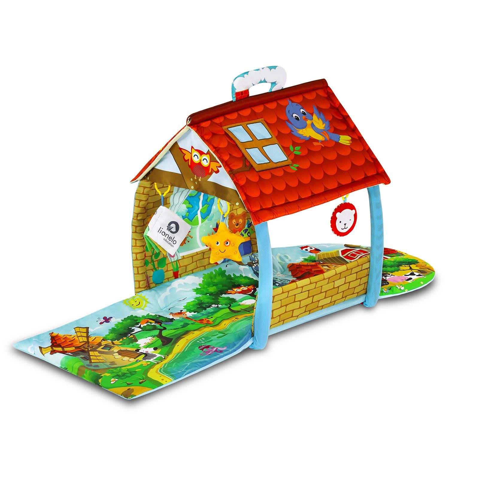 lionelo Spielmatte Agnes (Bausatz), Rasselkette  Spielzeug Waschbar  2in1
