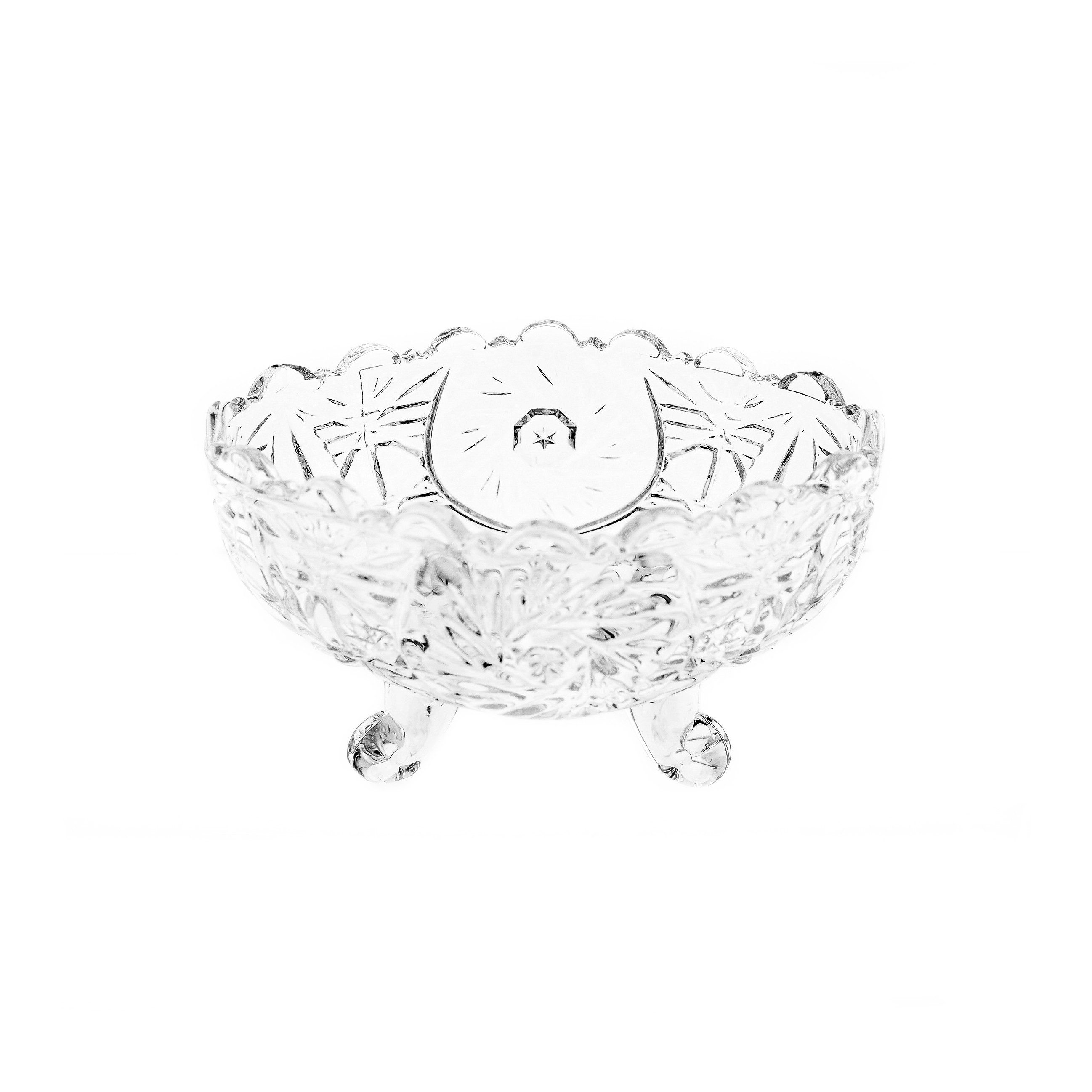 Servierschale 6 Tlg. Set Servierschale aus Glas Oval mit Muster für Snacks, Bowl