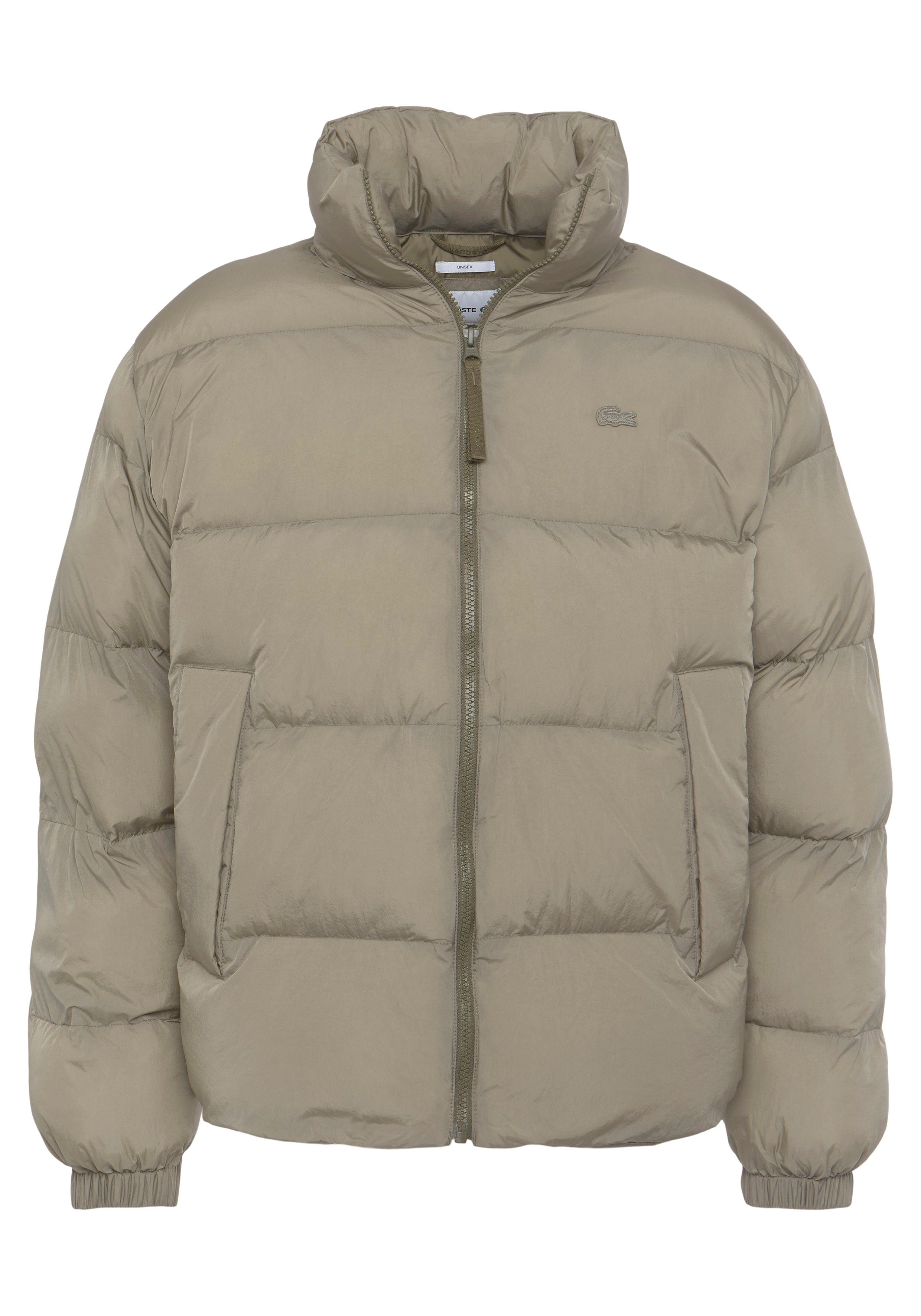 Lacoste Winterjacke Pufferjacket mit hohem Stehkragen