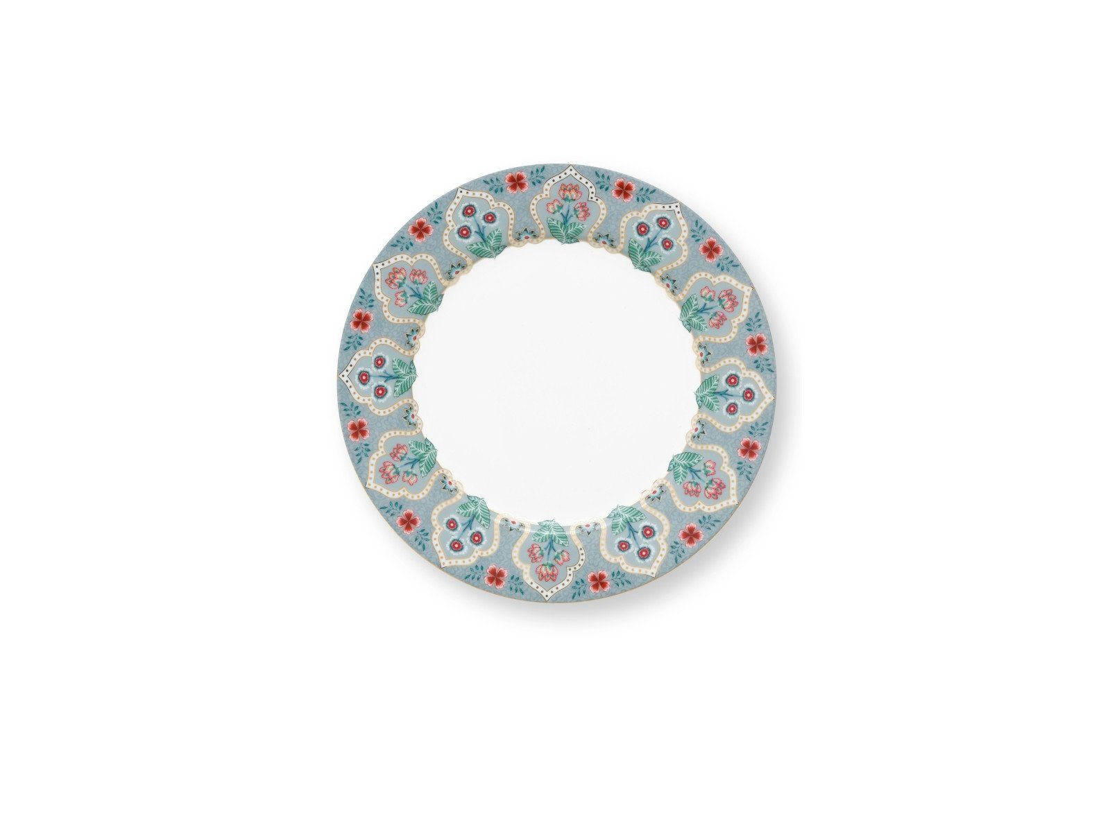 PiP Studio Dessertteller Flower Festival Frühstücksteller Light Blue 21 cm