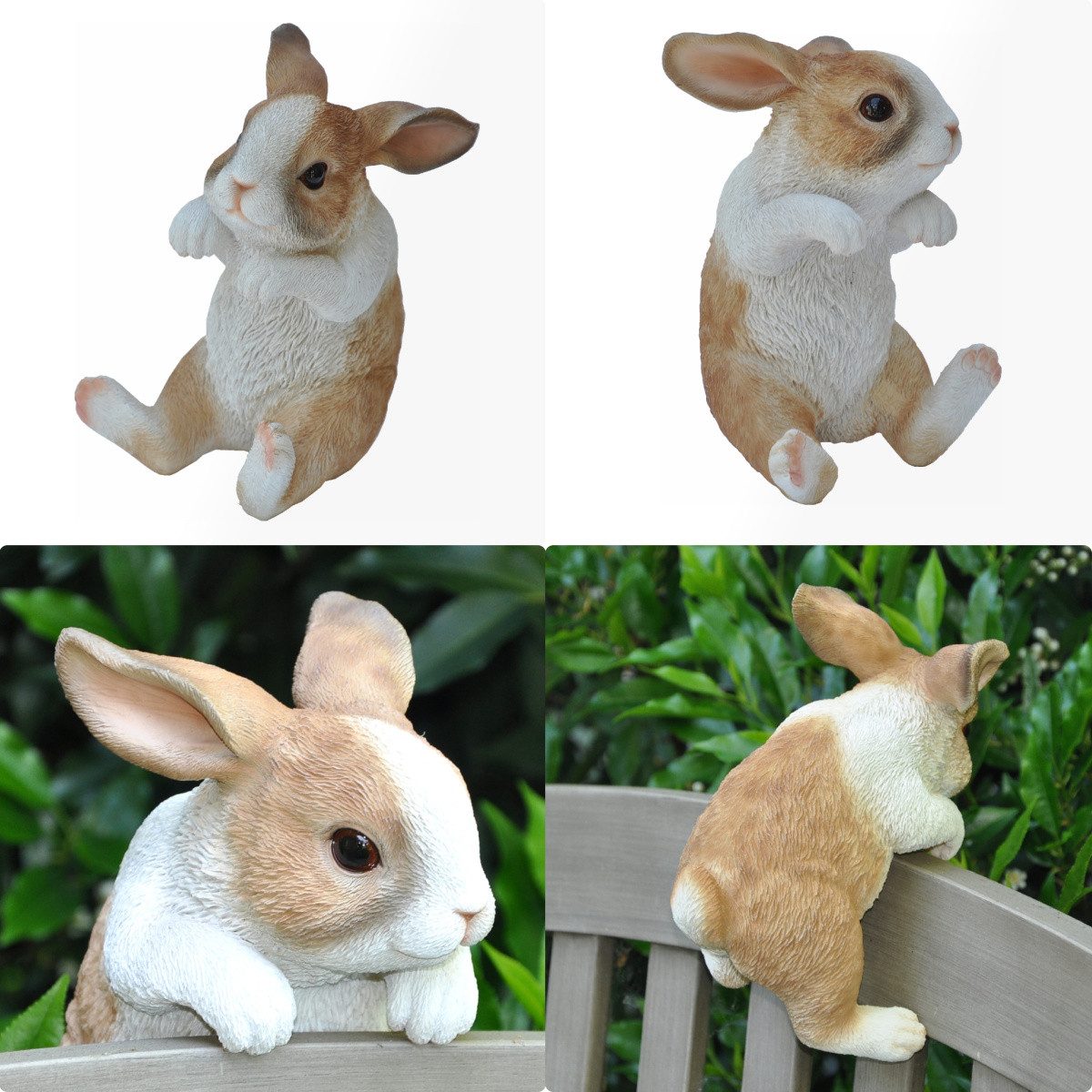 dazikemo Gartenfigur Dekofigur Gartenfigur Hase für Zaun und Trennwand günstig online kaufen