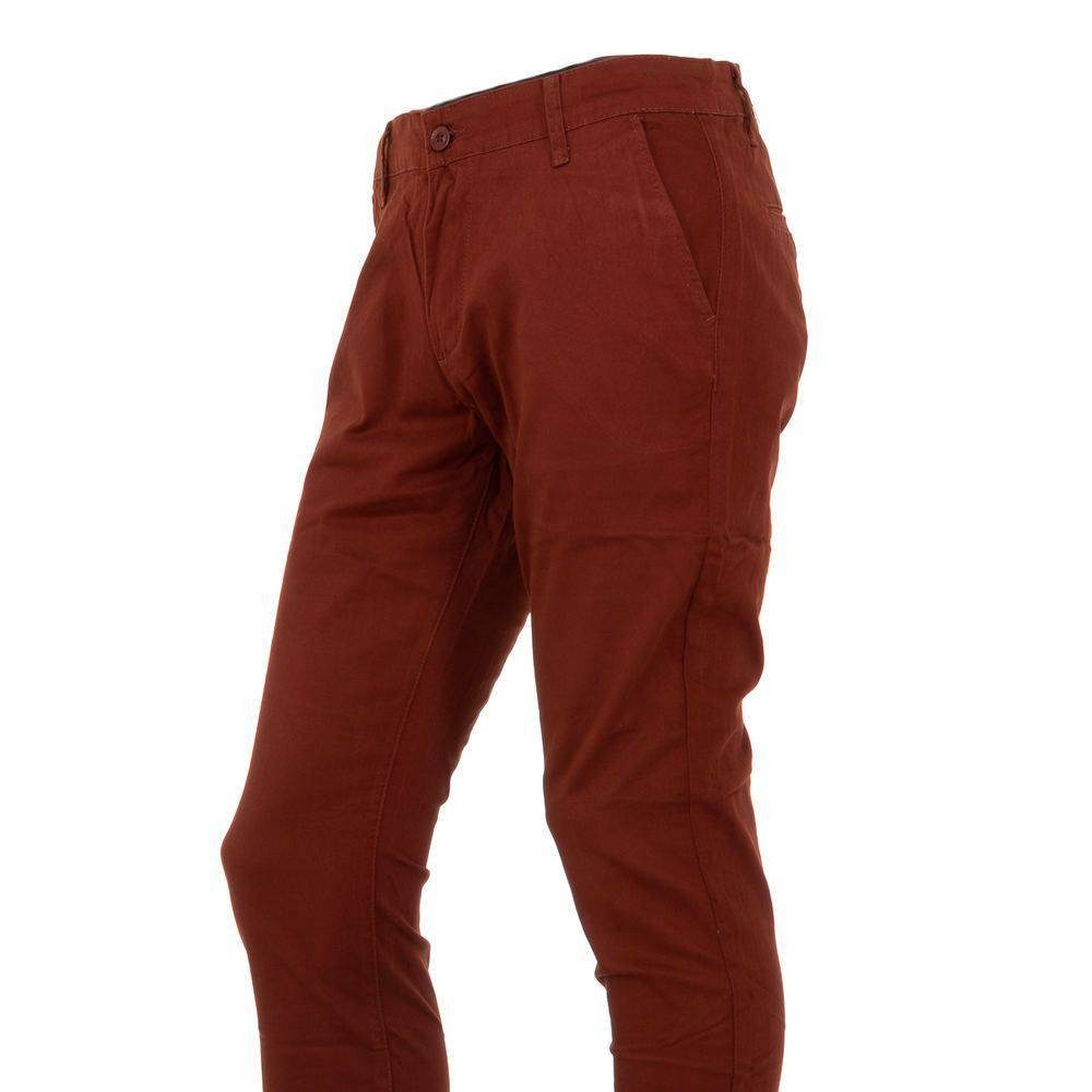 Ital-Design Stoffhose Herren Bügelfrei Hose in Rot