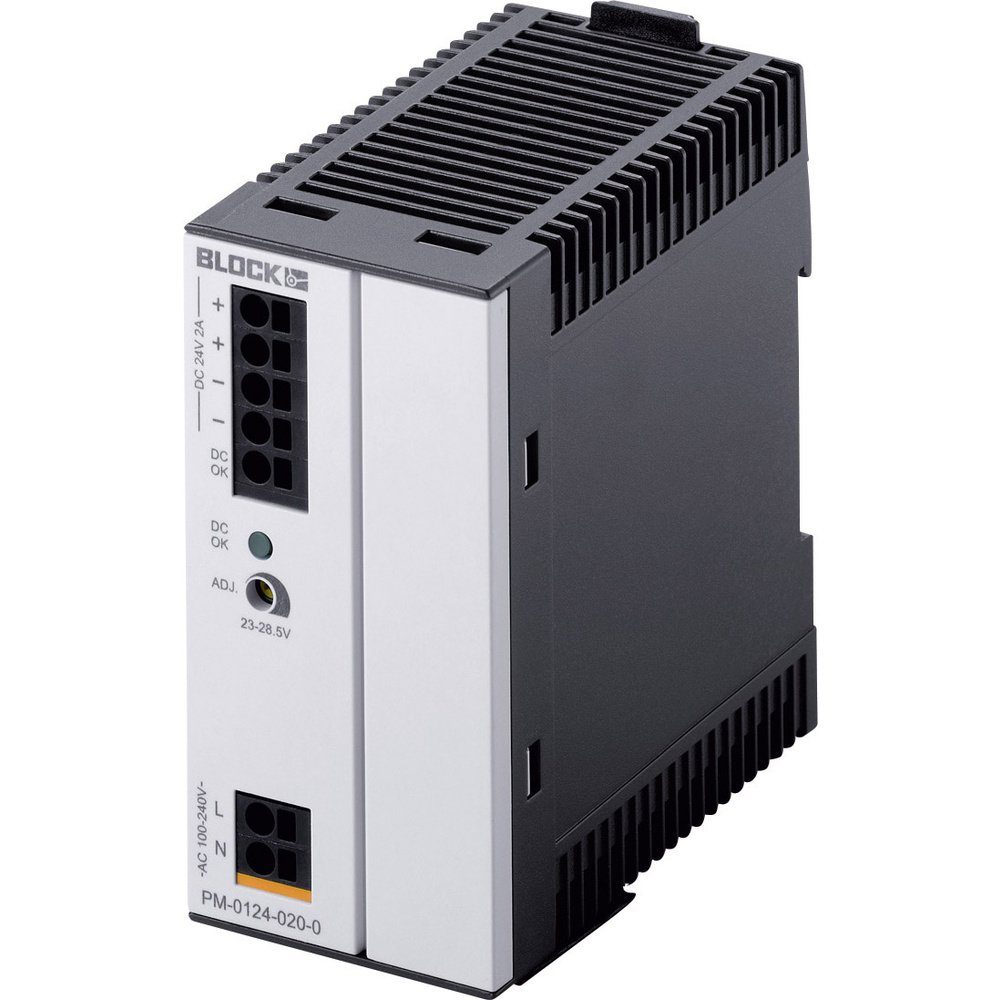 Block BLOCK PM-0124-020-0 Hutschienen-Netzteil (DIN-Rail) 24 V/DC 2 A 48 W Hutschienen-Netzteil