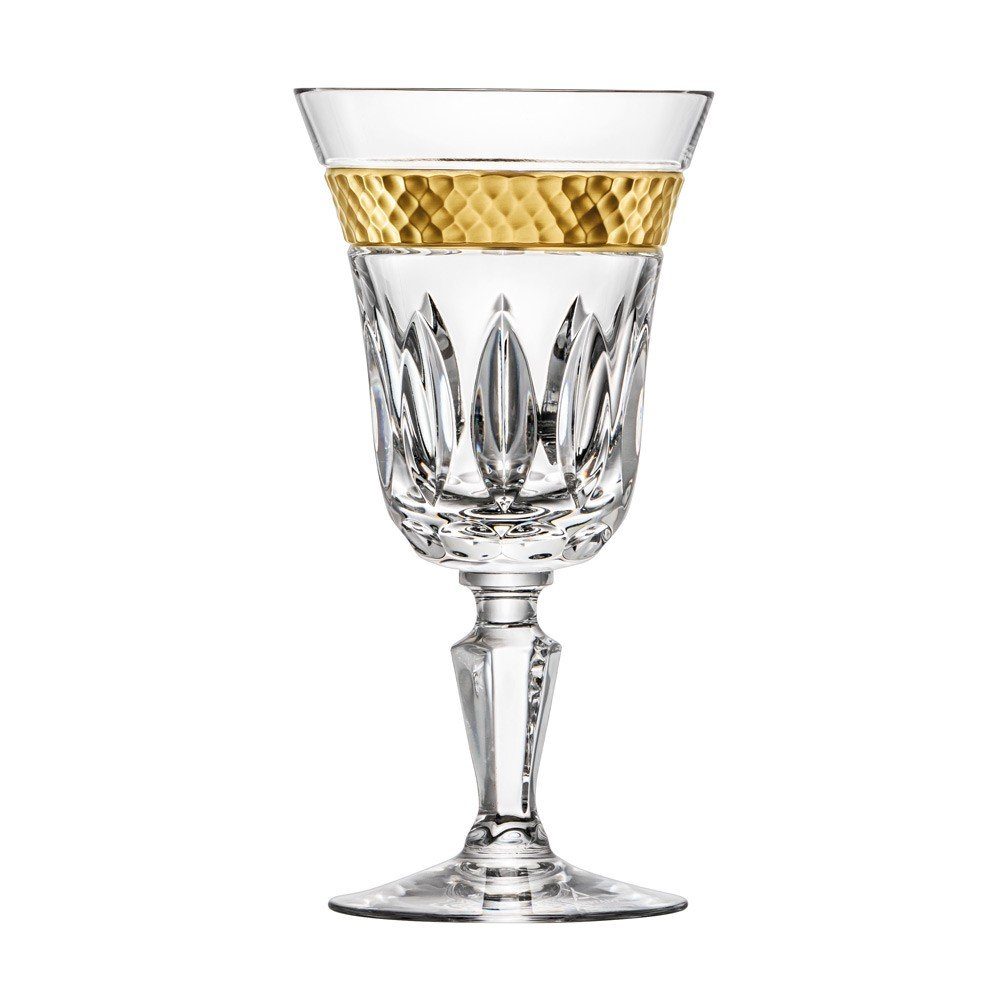 ARNSTADT KRISTALL Weinglas Bloom Gold (18,5 cm) Kristallglas mundgeblasen · von Hand geschliffen, 1-tlg., Kristall