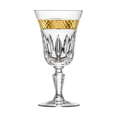 ARNSTADT KRISTALL Weinglas Bloom Gold (18,5 cm) Kristallglas mundgeblasen · von Hand geschliffen, Kristall
