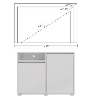 Platan Room Kommode K-100 ND (TV Sideboard), Beistellschrank Hängend oder Stehend