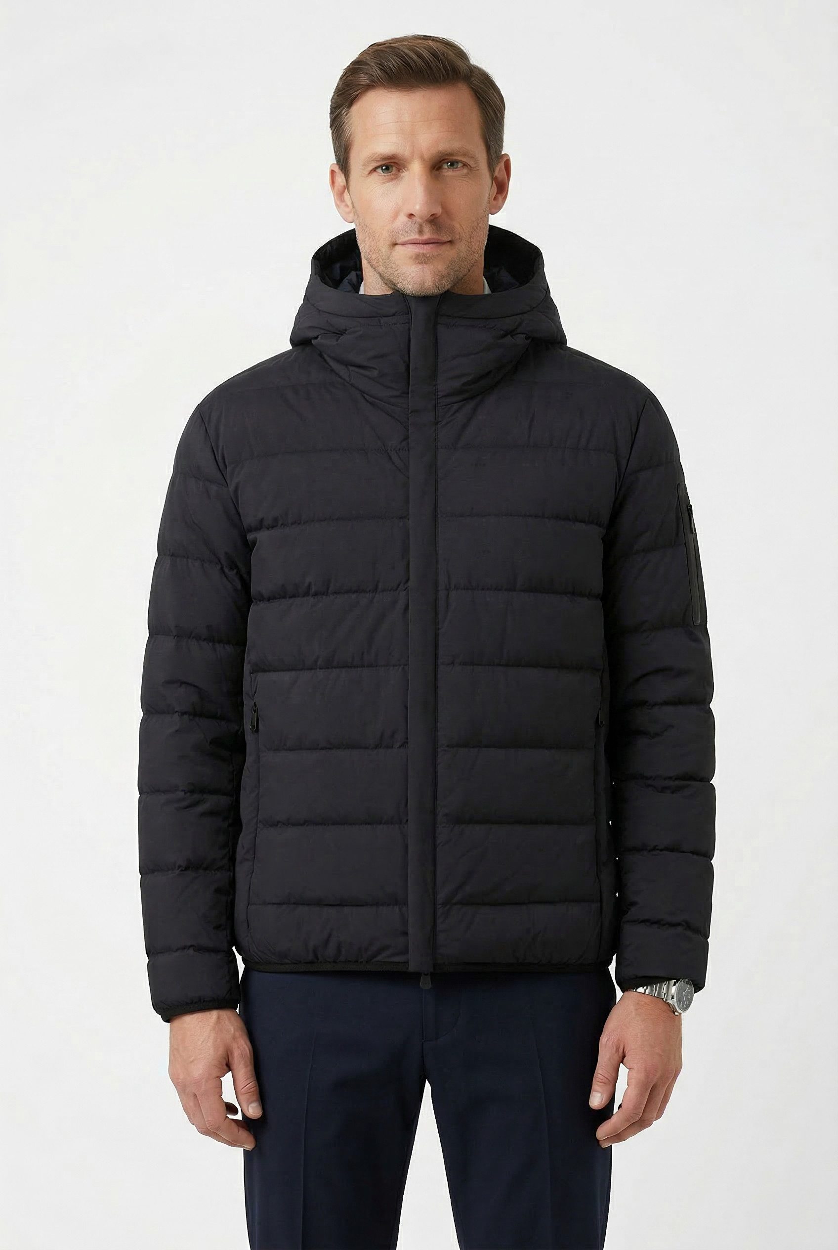 BOSS GREEN Steppjacke OW Riplite JT HD abenehmbare Kapuze wasserabweisend regular fit, 4-Wege Stretch