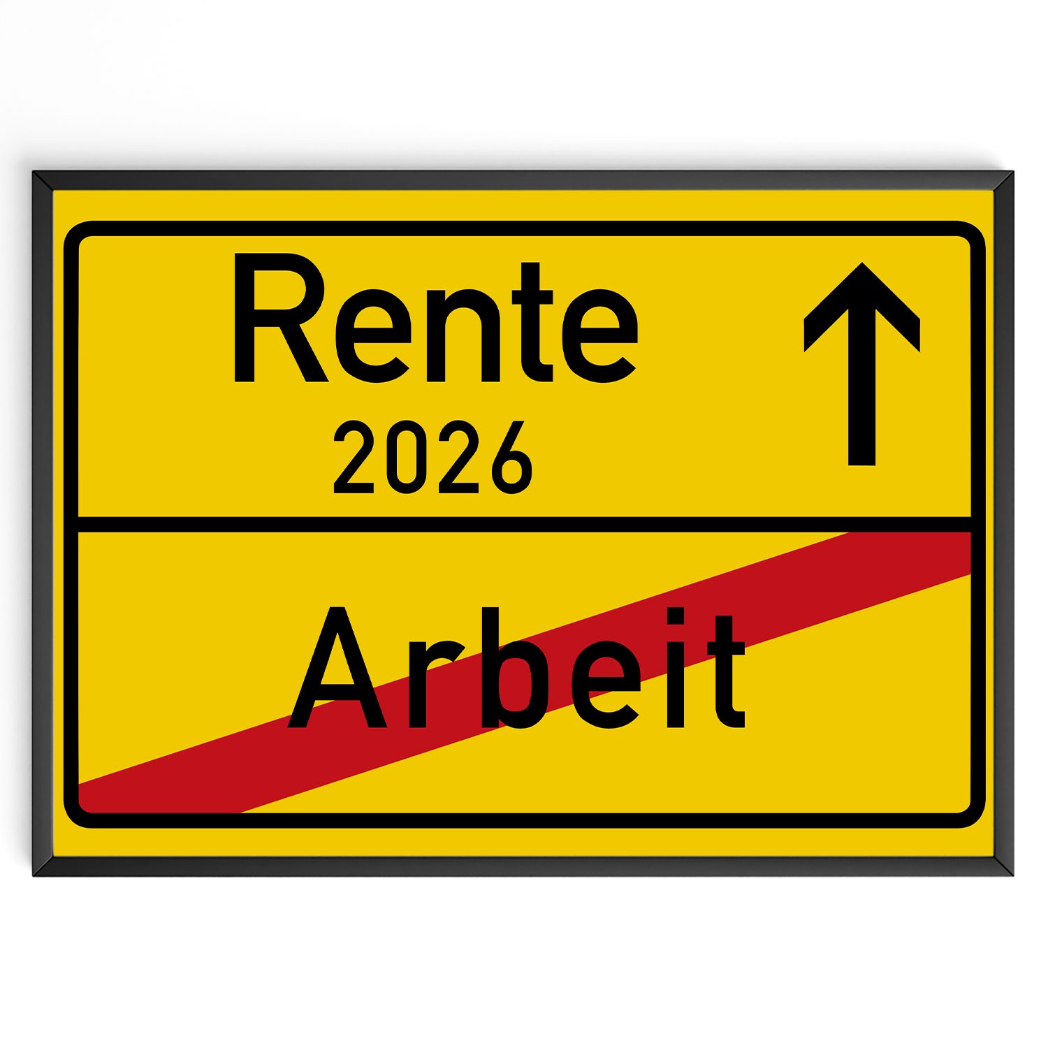 Tigerlino Poster Rente 2026 Geschenk zum Ruhestand Geschenkidee Rentner