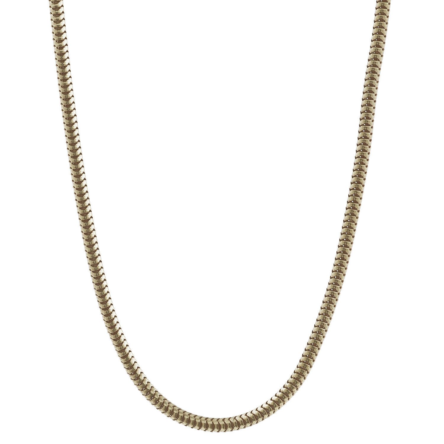 HOPLO Schlangenkette Goldkette Schlangenkette 42cm - Breite 1,4mm - 750-18 Karat Weißgold, Made in Germany