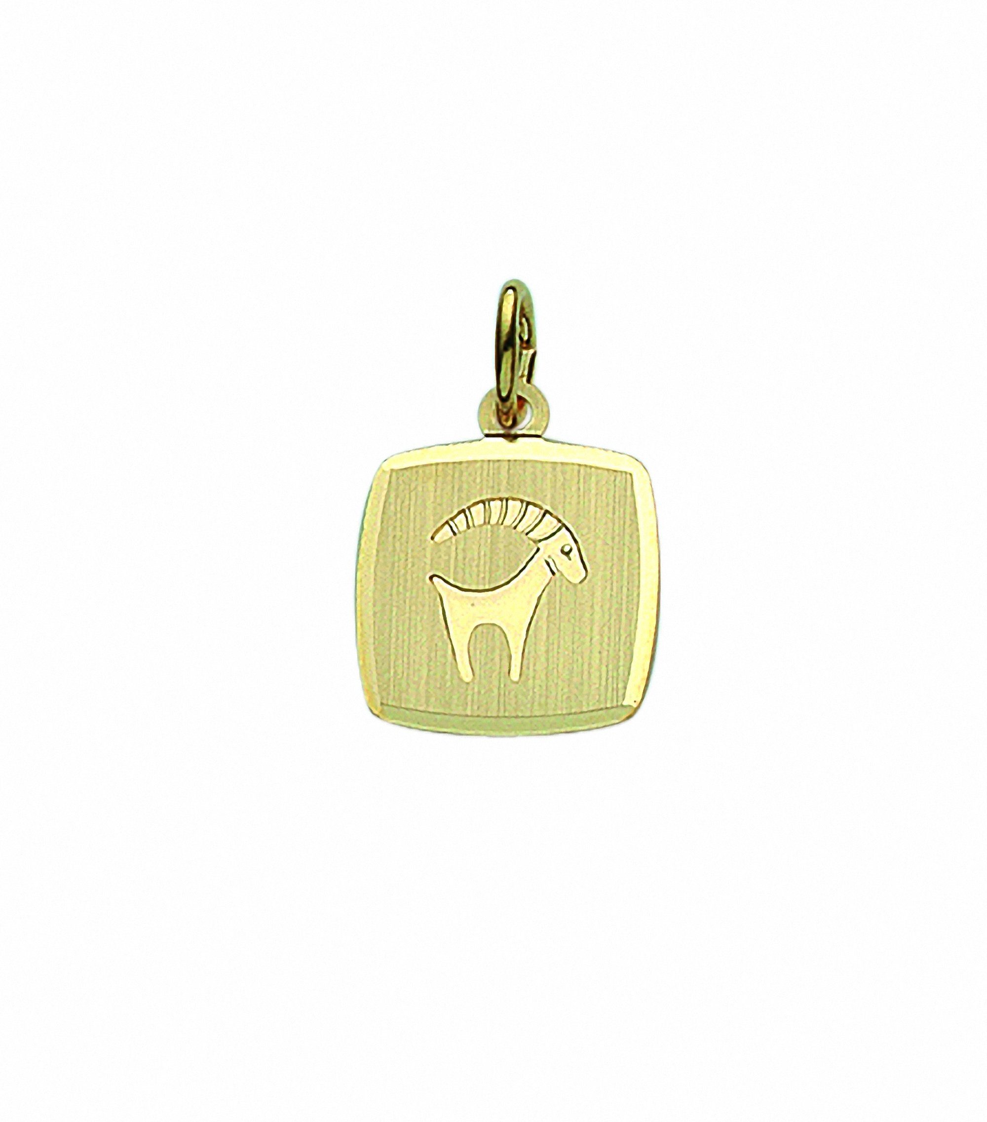 Adelia´s Kette Halskette Set - Gold 333 Anhänger mit Schmuckset Steinbock, Sternzeichen mit Anhänger