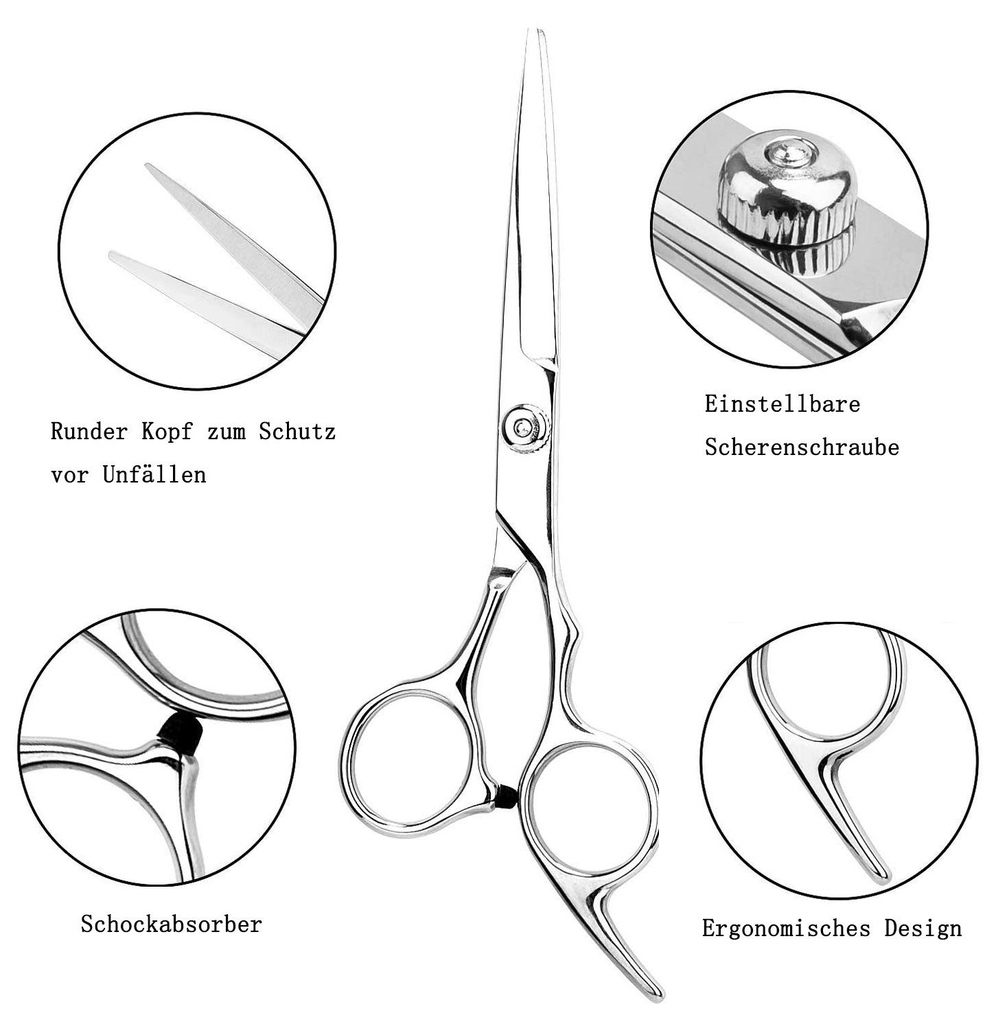 Haarscheren-Set GelldG Haarschere und Friseurscheren, Haarschere (Set, 8PCS), Modellierschere 8-tlg., Haarschere Set
