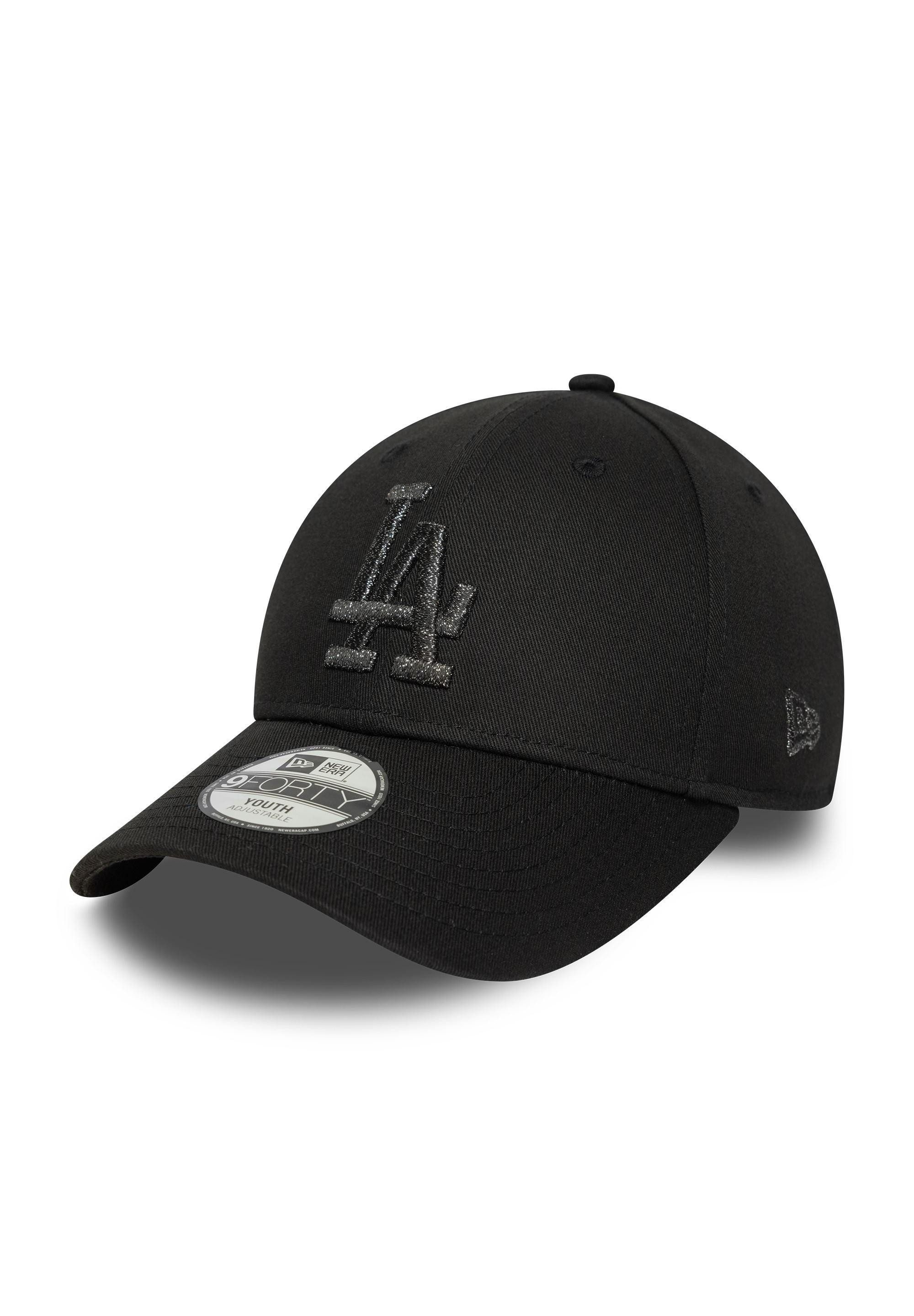 Baseball Cap Los Angeles Dodgers 9Forty Kinder Cap New Era Schwarz Metallic Logo