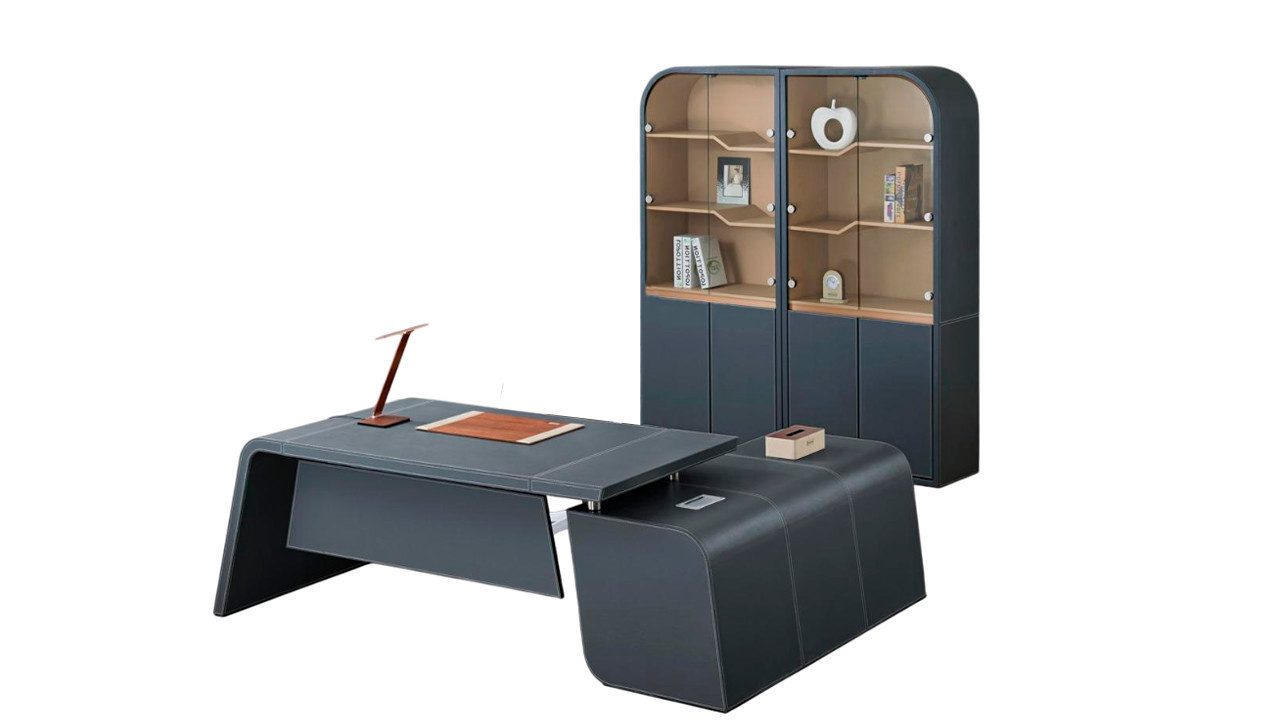 Aktenschrank Büro-Set mit Eckschreibtisch, Aktenschrank, Schrank und Tisch