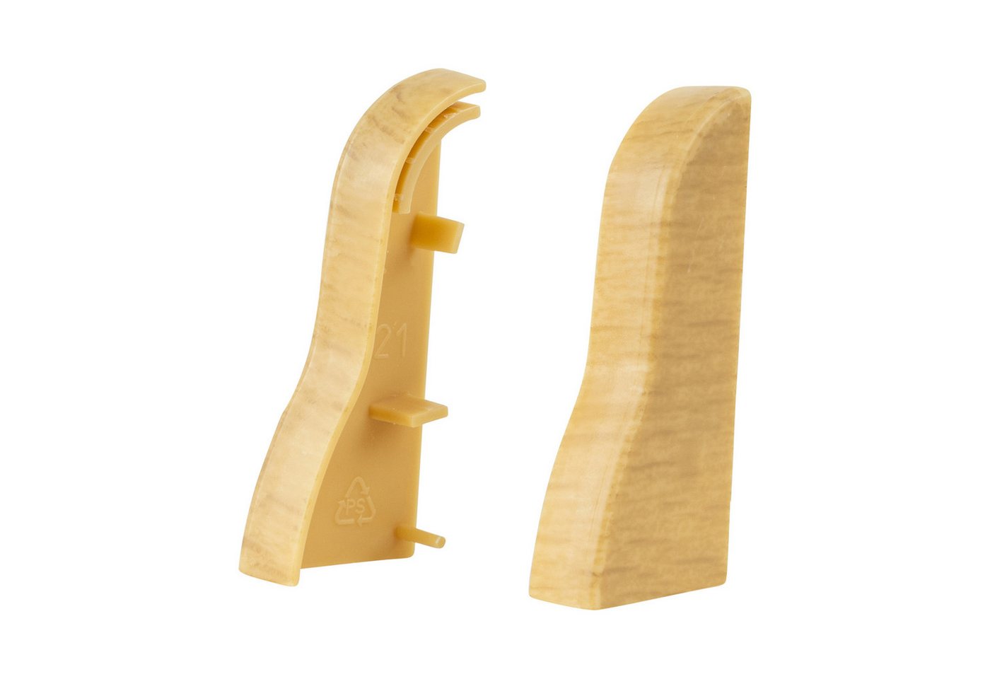 SN DECO GROUP Sockelleisten-Endkappe SN Deco - Sockelleisten Endkappen, 4 Stück Endkappen fur SN Deco VKP Sockelleisten (2 links + 2 Rechts), Kunststoff (PVC)