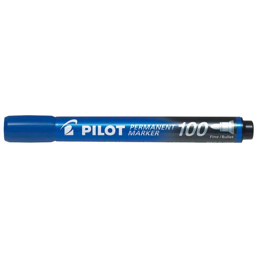 PILOT PILOT Permanent-Marker 100, Rundspitze, blau Tintenpatrone