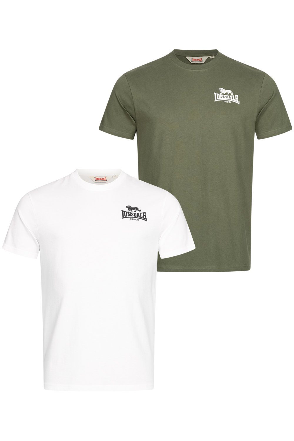 Lonsdale T-Shirt BLAIRMORE Green/White