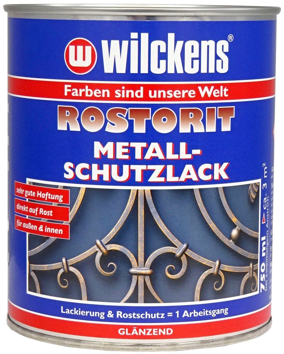 Wilckens Farben Metallschutzlack Rostorit Metallschutzlack, glänzend Tiefschwarz, RAL 9005