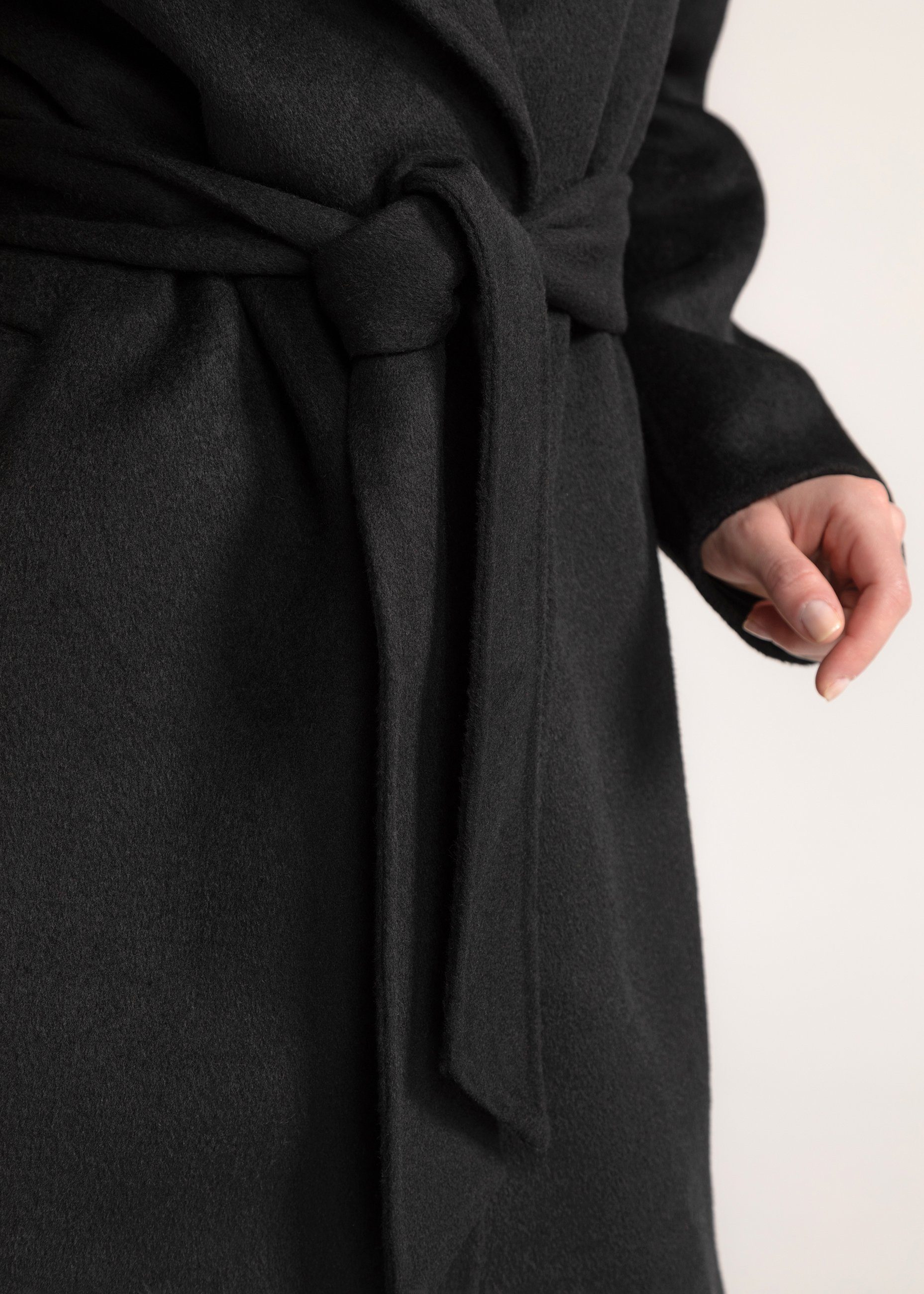 Manisa Wolljacke Wollmantel mit Stehkragen