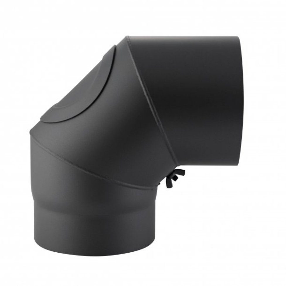 Kamino Flam Ofenrohr Bogen 90°Senot. gussgr.2mm m. Tür 150mm 331899, (1-tlg)