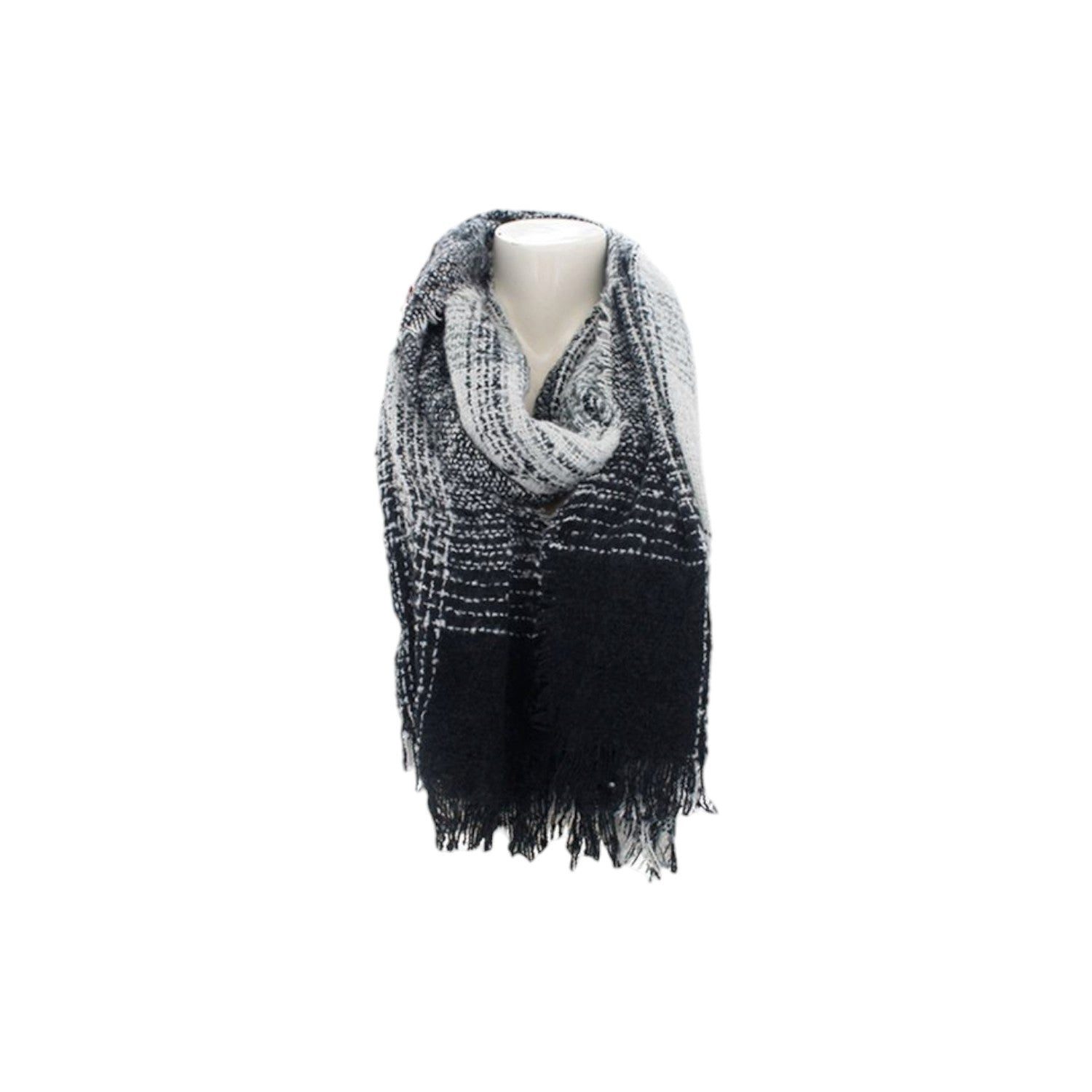 VewoTex Schal Winter Damen Schal » Damenschal mit Highlights » schimmerndes Muster, (Einzelner Schal, 1-St. einteilig), » Fransenschal 188 x 68 cm