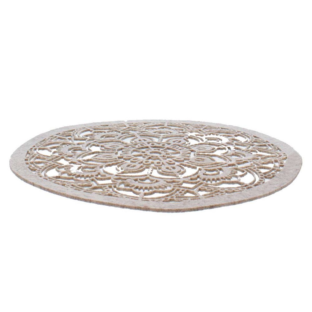 MICA Platzset Deckchen Ornamente - grau günstig online kaufen