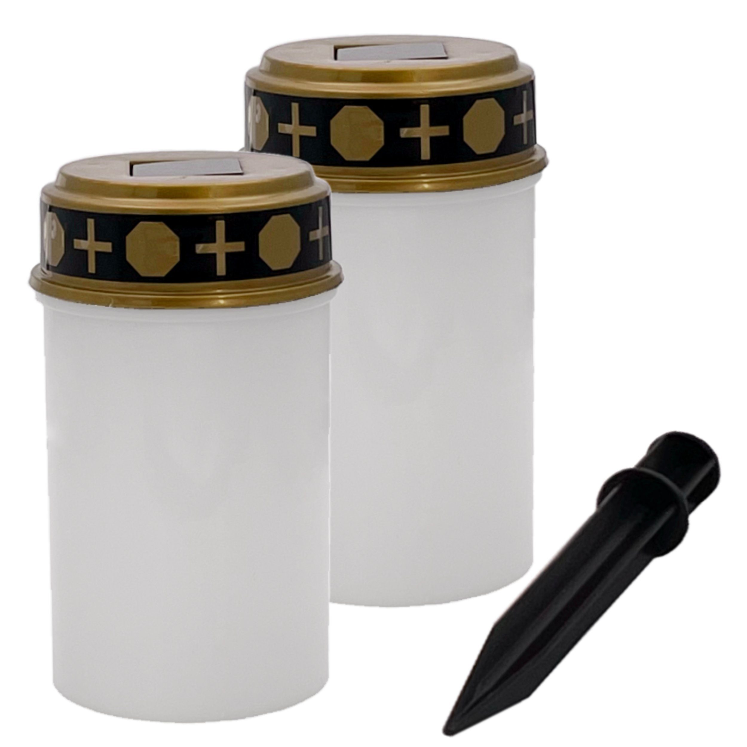 IC Gardenstyle LED Solarleuchte 2er Pack LED Solar Grablicht mit Erdnagel, günstig online kaufen