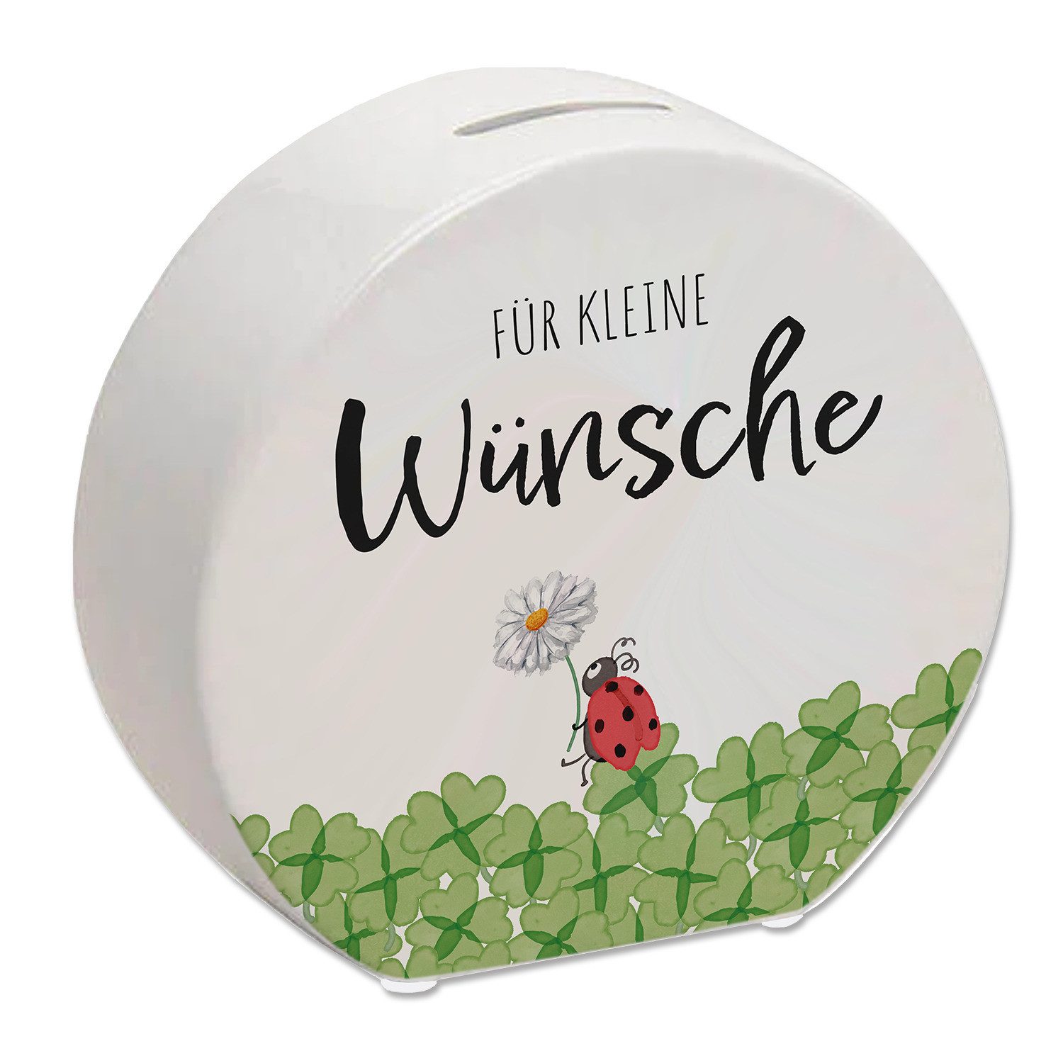 speecheese Spardose Marienkäfer im Kleefeld Spardose mit Spruch Für