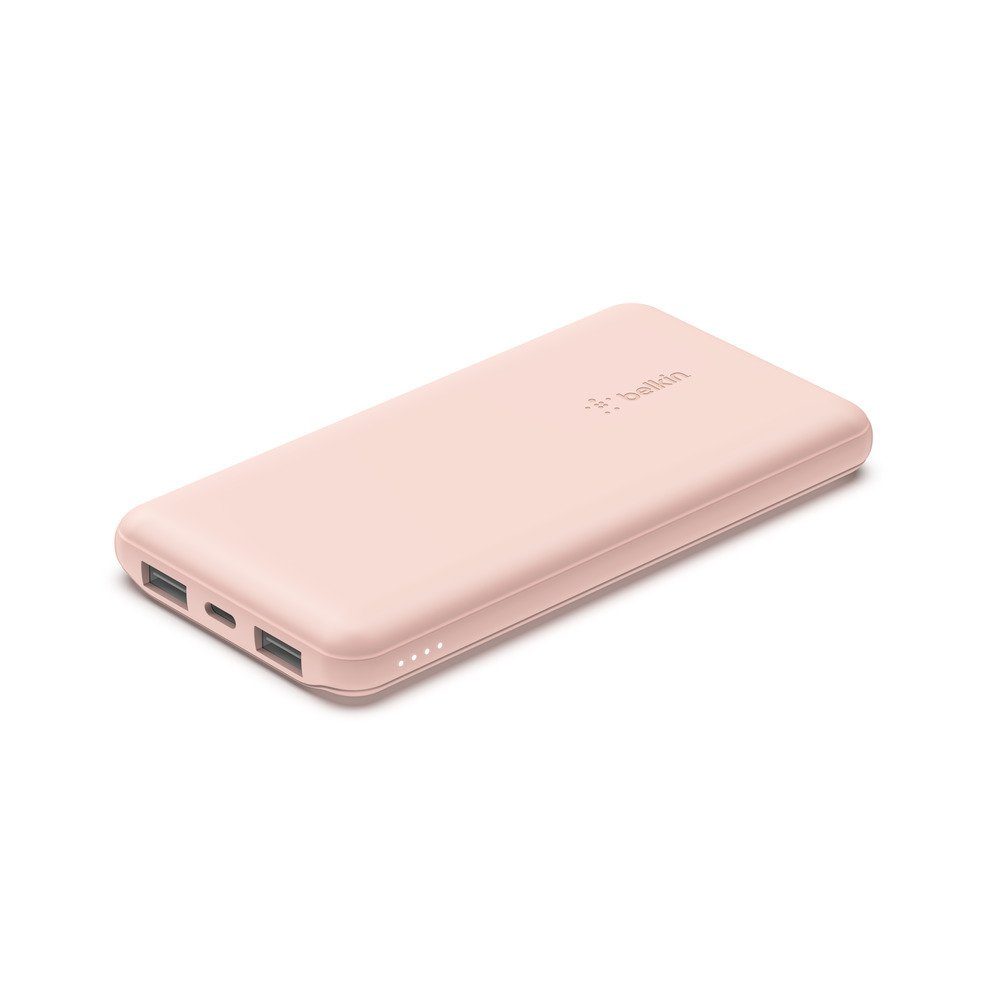 Belkin BoostCharge 10.000mAh Powerbank 15 Watt zum Laden von 3 Geräten Powerbank 10000 mAh, 1x USB-C, 2x USB-A, Power für bis zu 40 Stunden