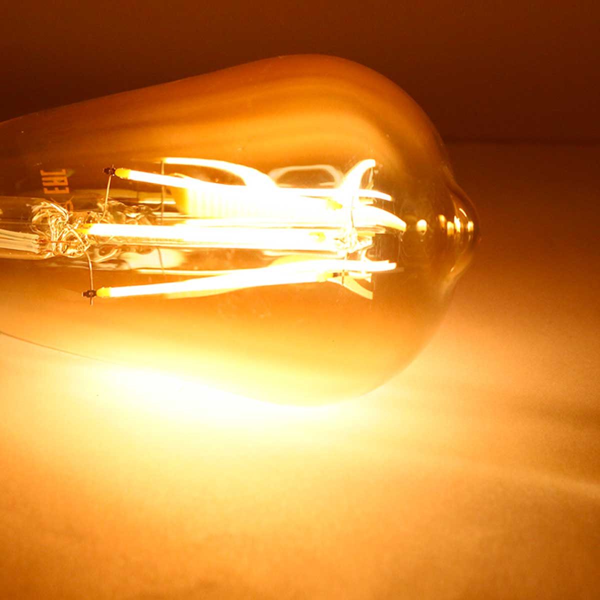 Kanlux LED-Leuchtmittel E27 Retro Birne ST64 Filament LED goldenweiß 725lm, warmweiß