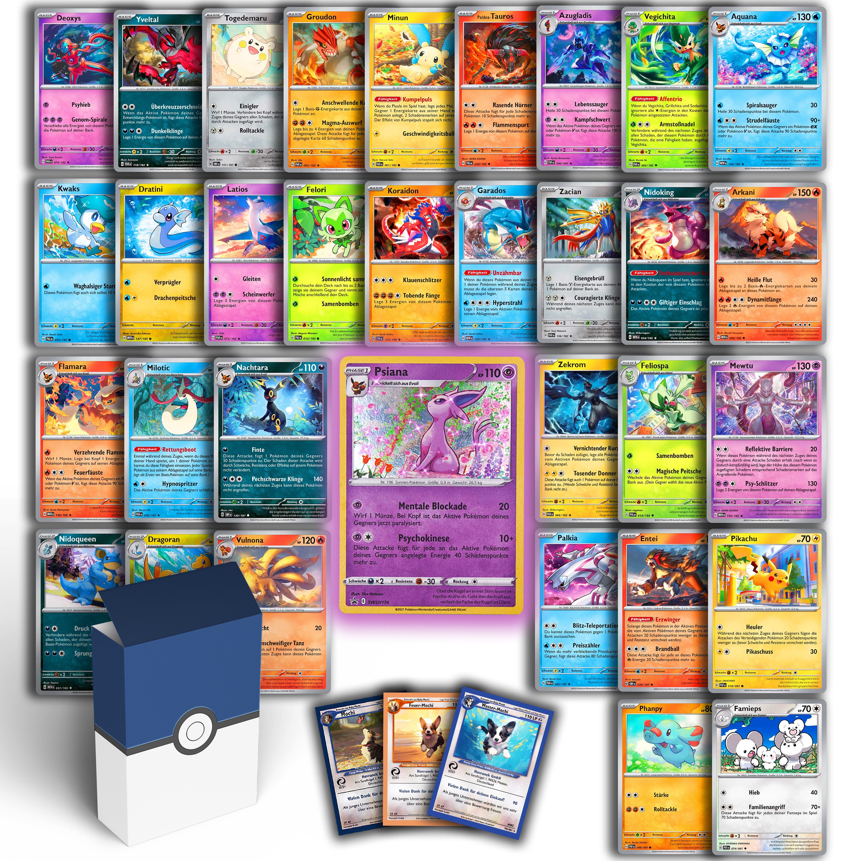 Odisey Sammelkarte 50 verschiedene Original Pokemon Karten und 1 Holo garantiert