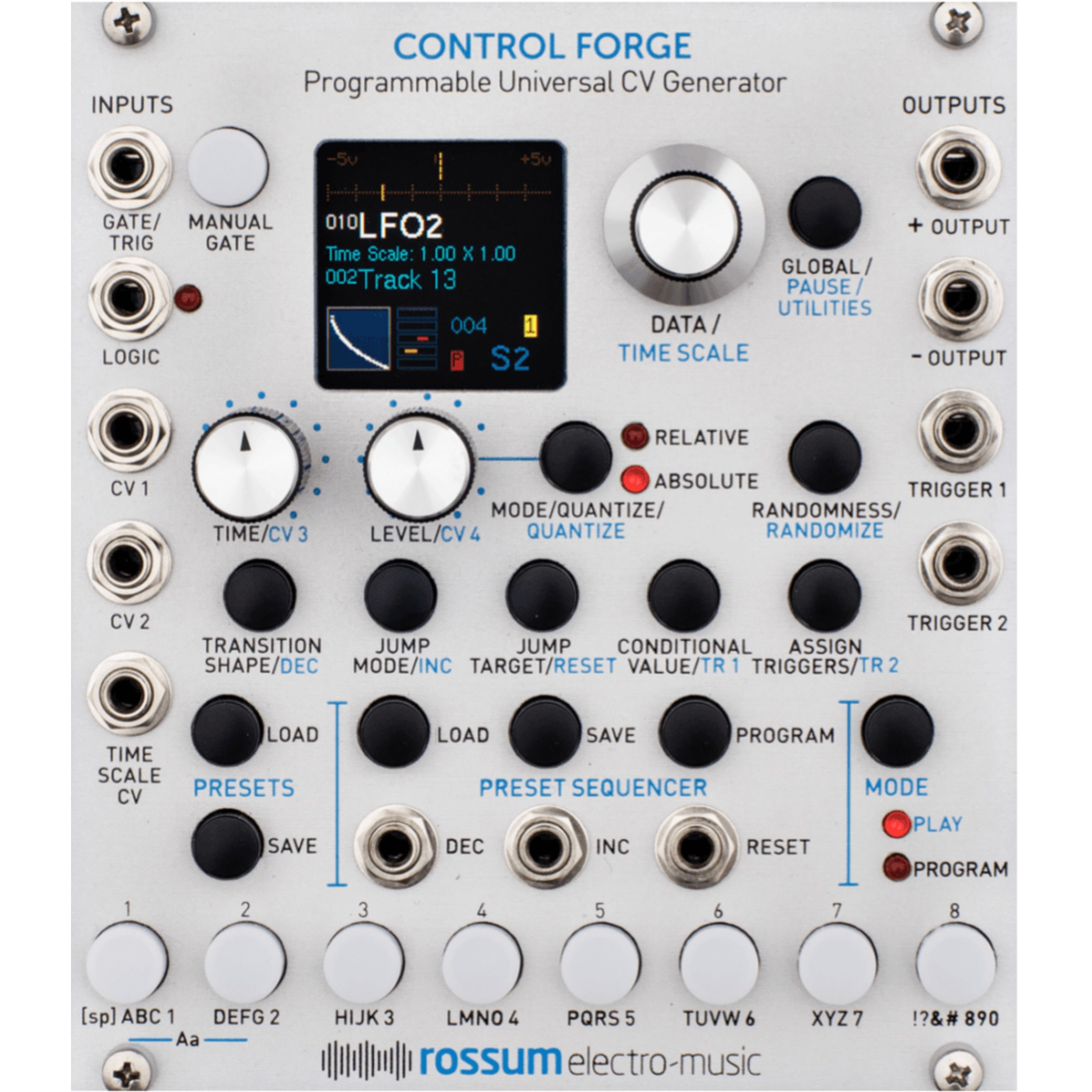 Rossum ElectroMusic Synthesizer, Control Modular Synthesizer