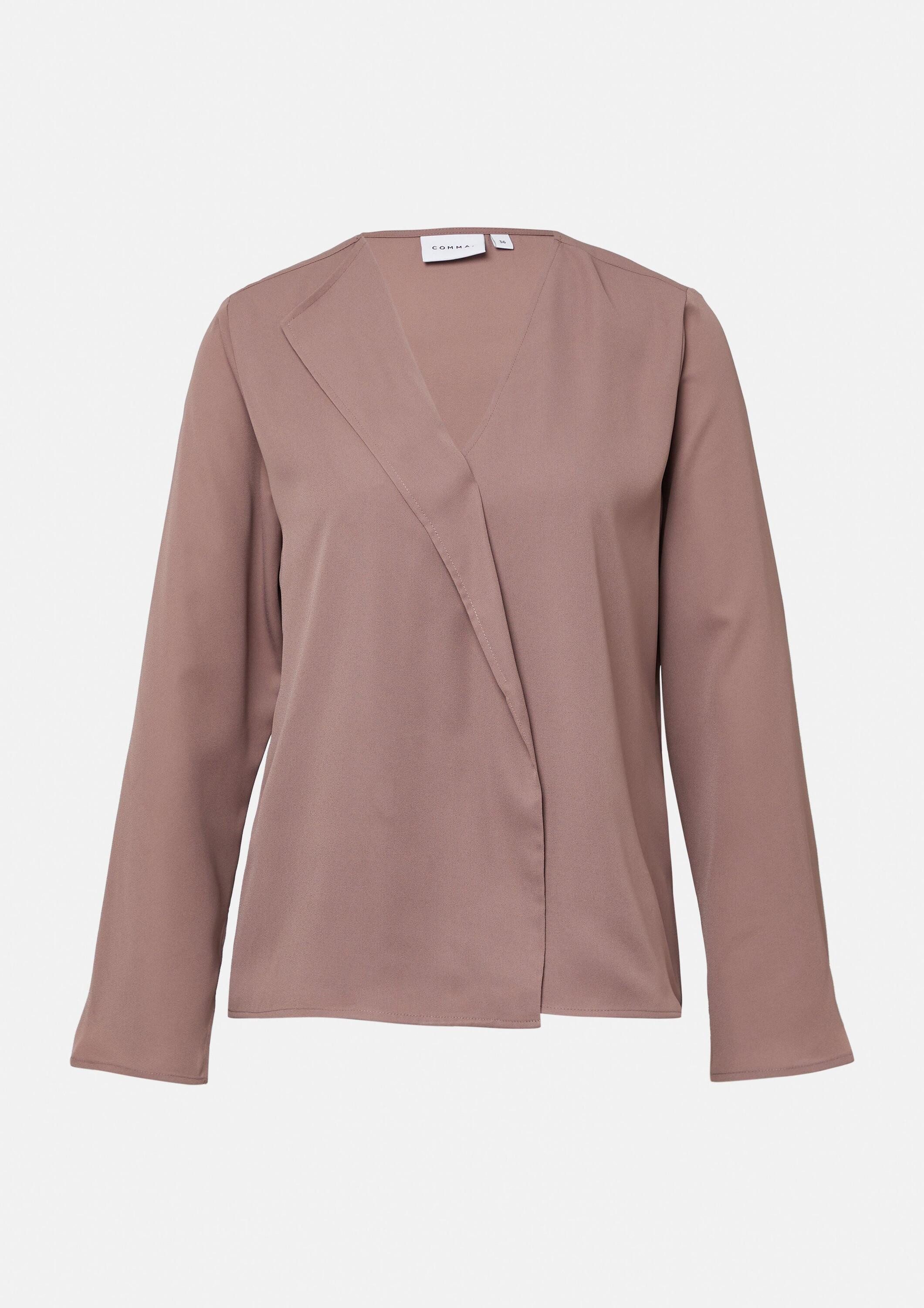 comma Langarmbluse Bluse Feminine Bluse mit raffinierten Details