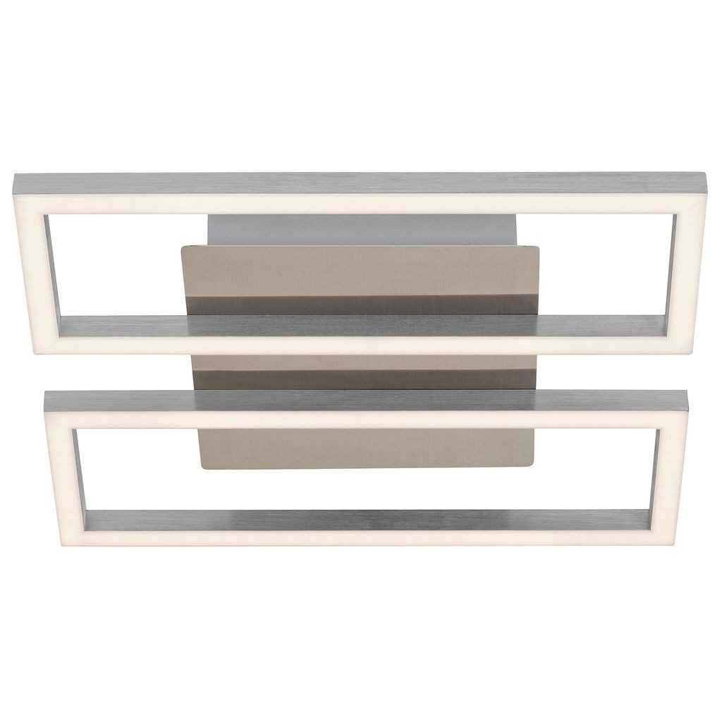 Briloner Leuchten Wandleuchte 3107-012, Dimmfunktion, LED fest integriert, 2700K - Extra-Warmweiß, Deckenlampe Wohnzimmer dimmbar 3000K 1400lm 14.5W 28x23,8cm