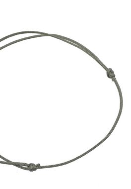 Elli Armband Kreis Geo Design Grau Nylon Verstellbar 925 Silber