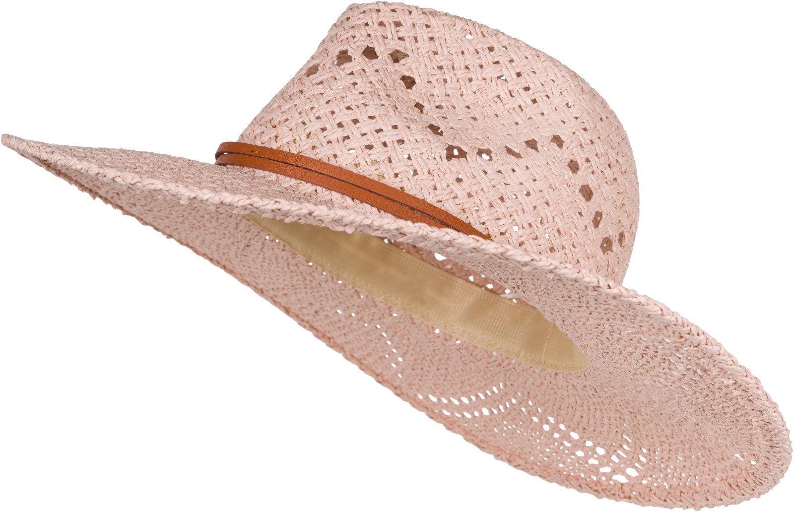 styleBREAKER Sonnenhut Panama Strohhut mit Stoff Zierband (1-St)